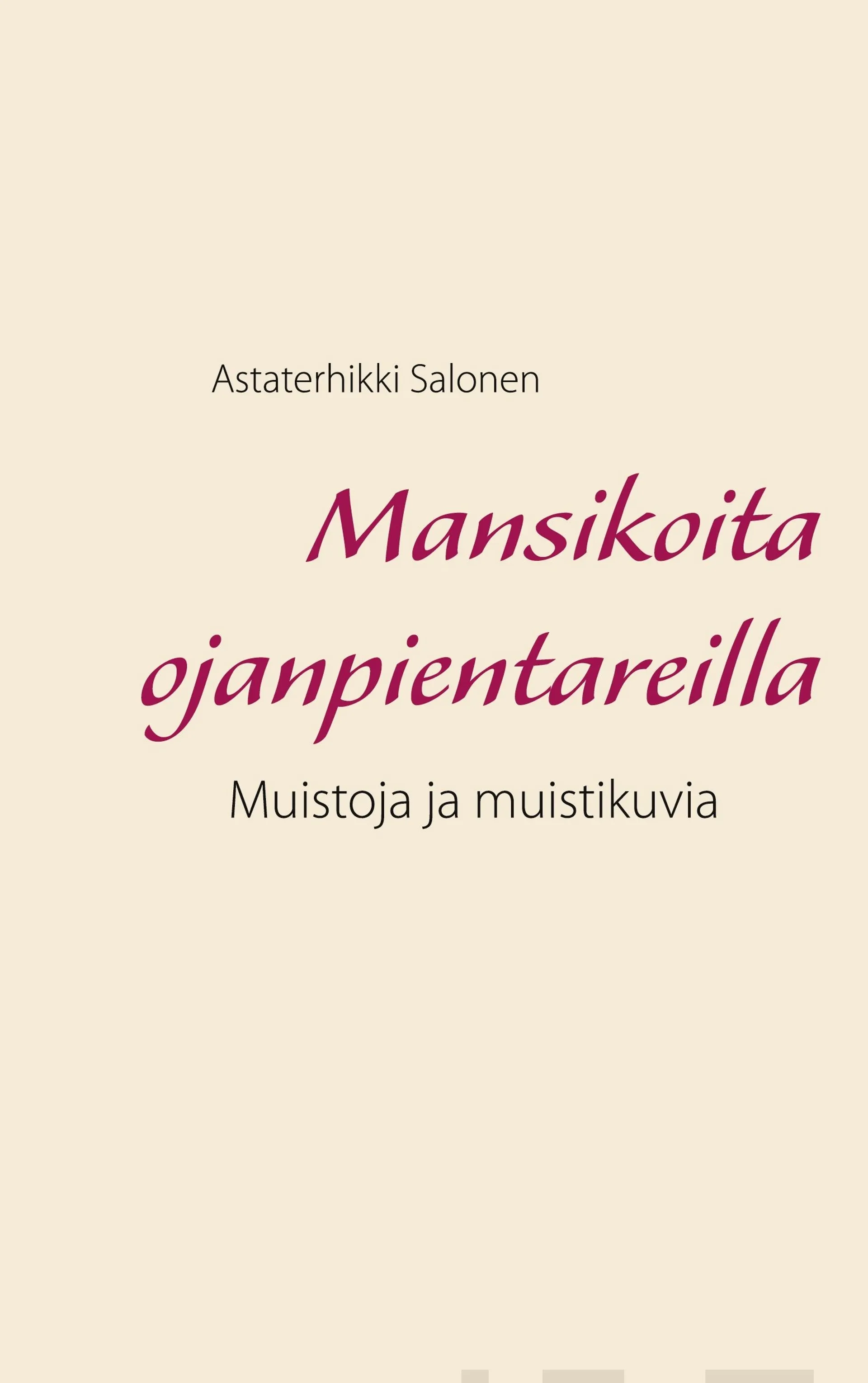 Salonen, Mansikoita ojanpientareilla - Muistoja ja muistikuvia