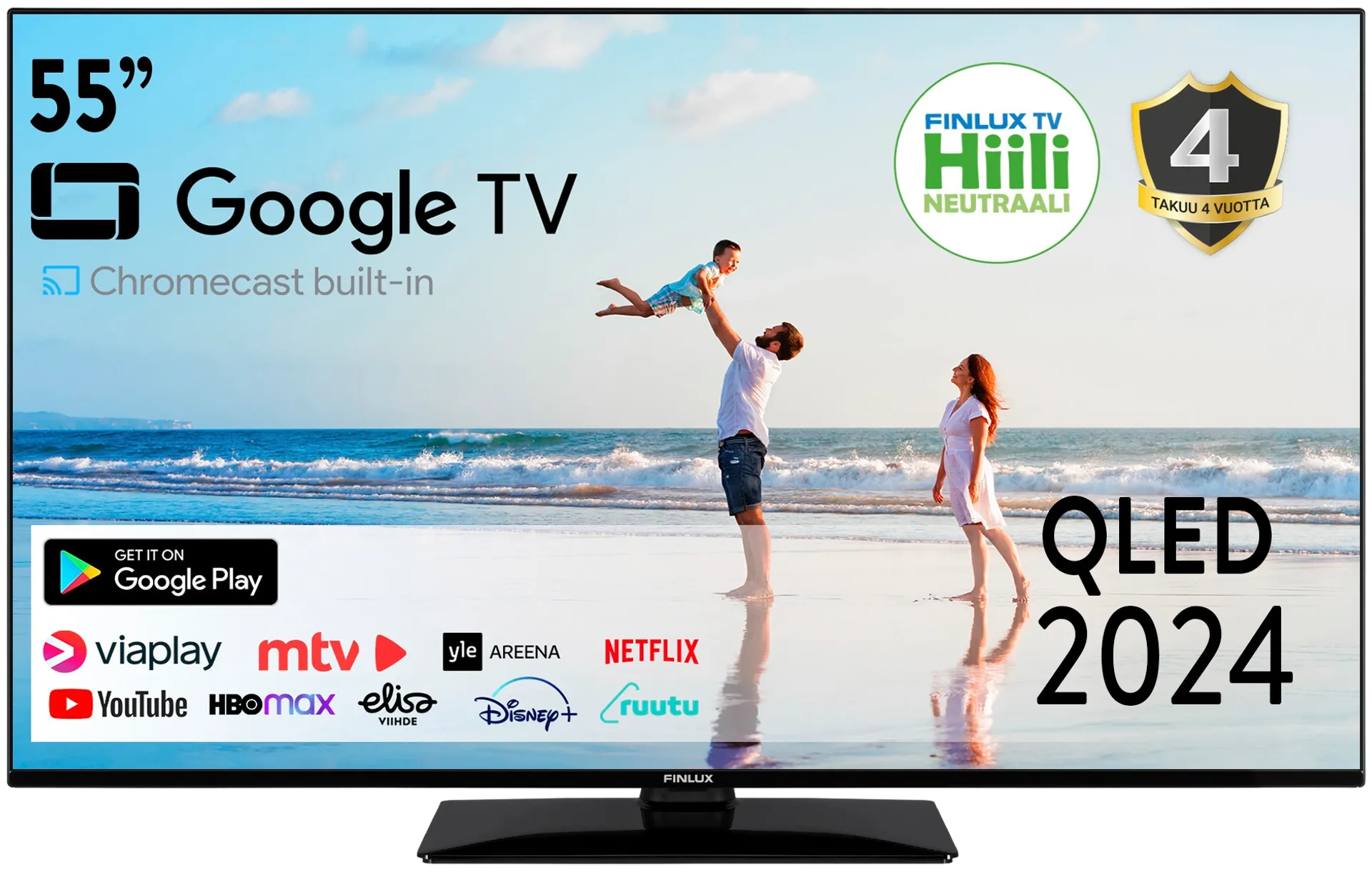 Finlux 55" QLED 4K UHD Google TV 55G10.1ECMI - 1