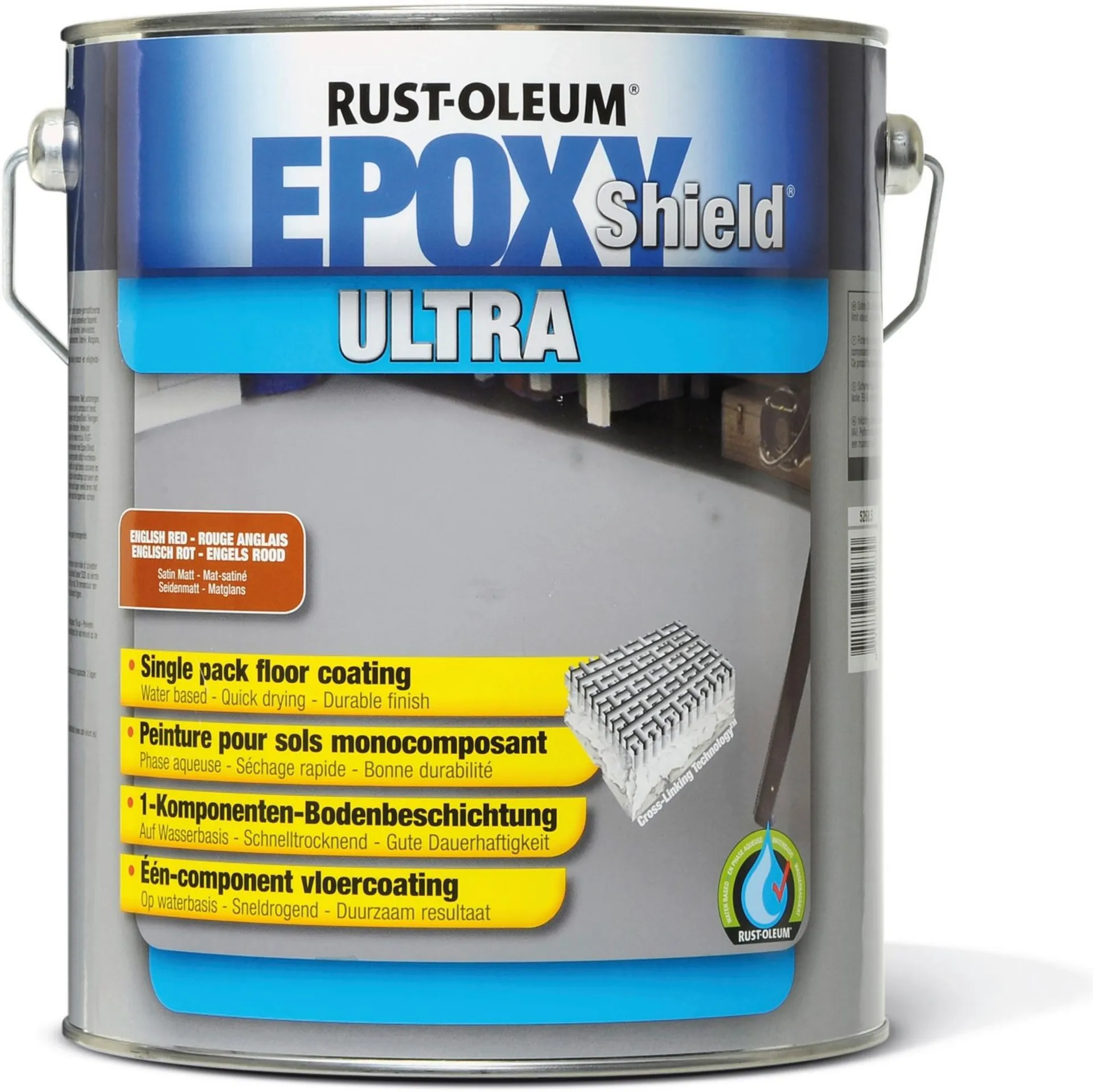 Rust-Oleum Epoxyshield Ultra 1K Lattiaepoksi 5L vaalean harmaa RAL 7035