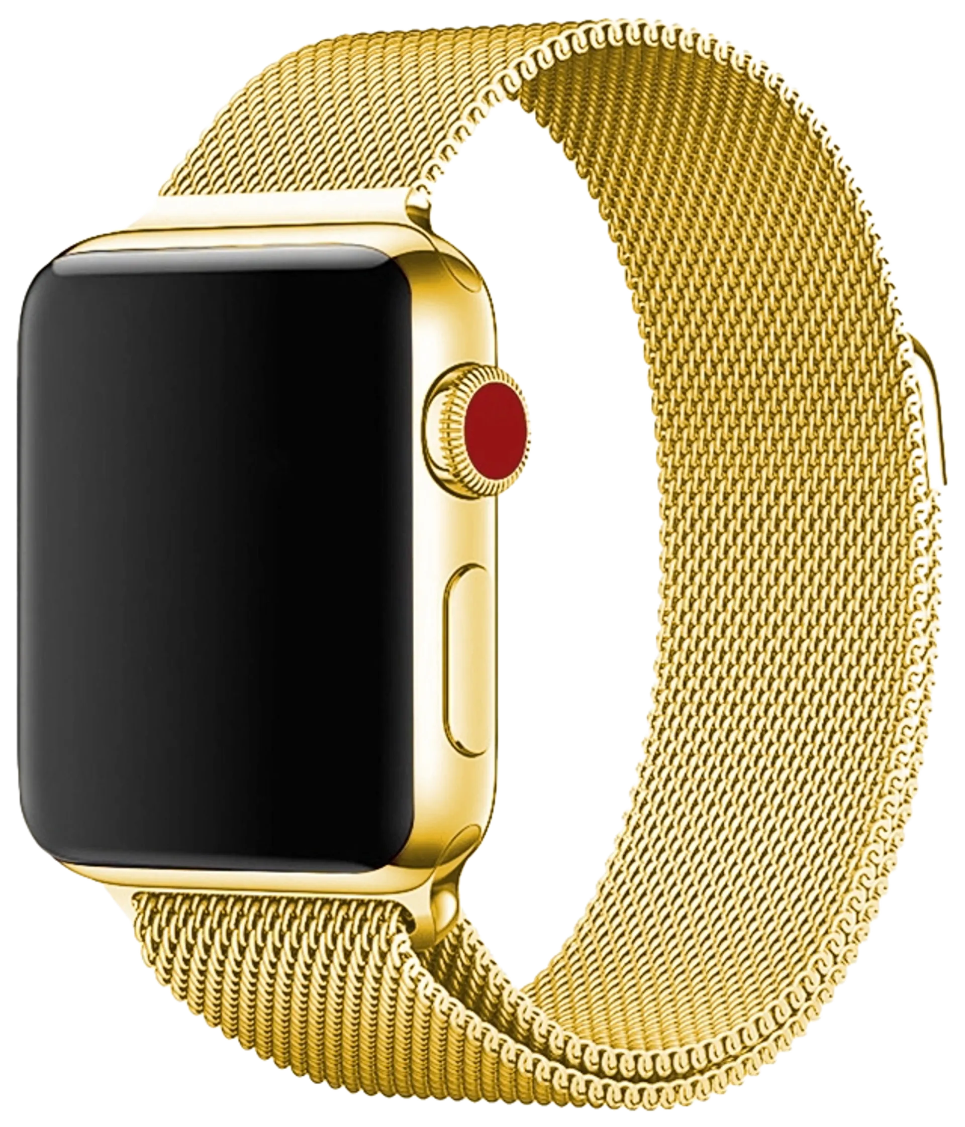 Wave Teräspunottu ranneke, Apple Watch 42mm / Apple Watch 44mm / Apple Watch 45mm, Kulta - 2