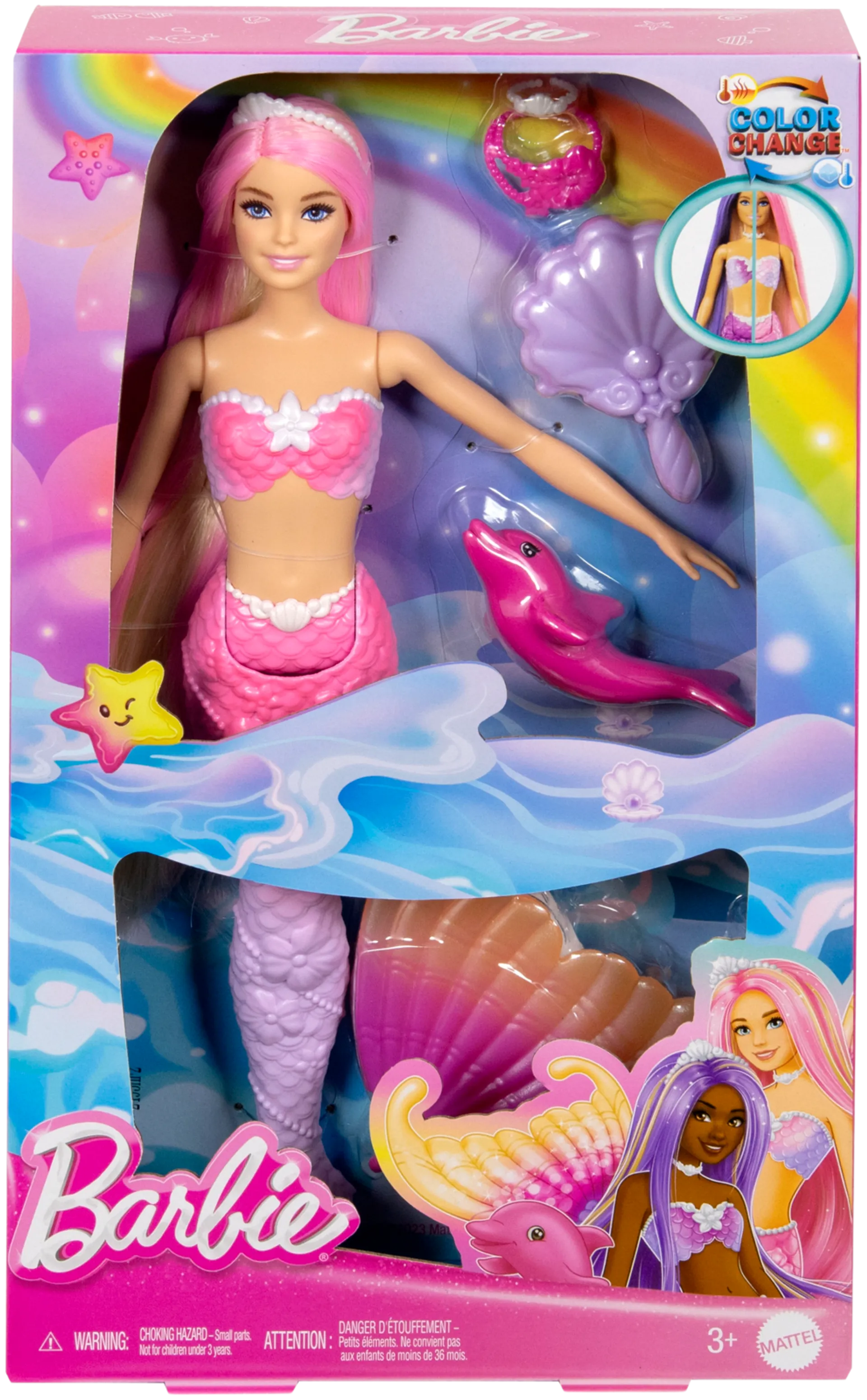 Barbie Feature Mermaid väriävaihtava merenneitonukke - 1
