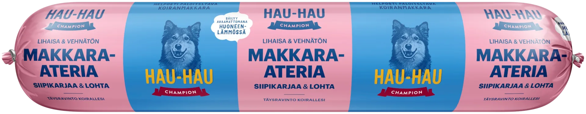 Hau-Hau Champion Makkara-ateria siipikarjaa ja lohta 500 g