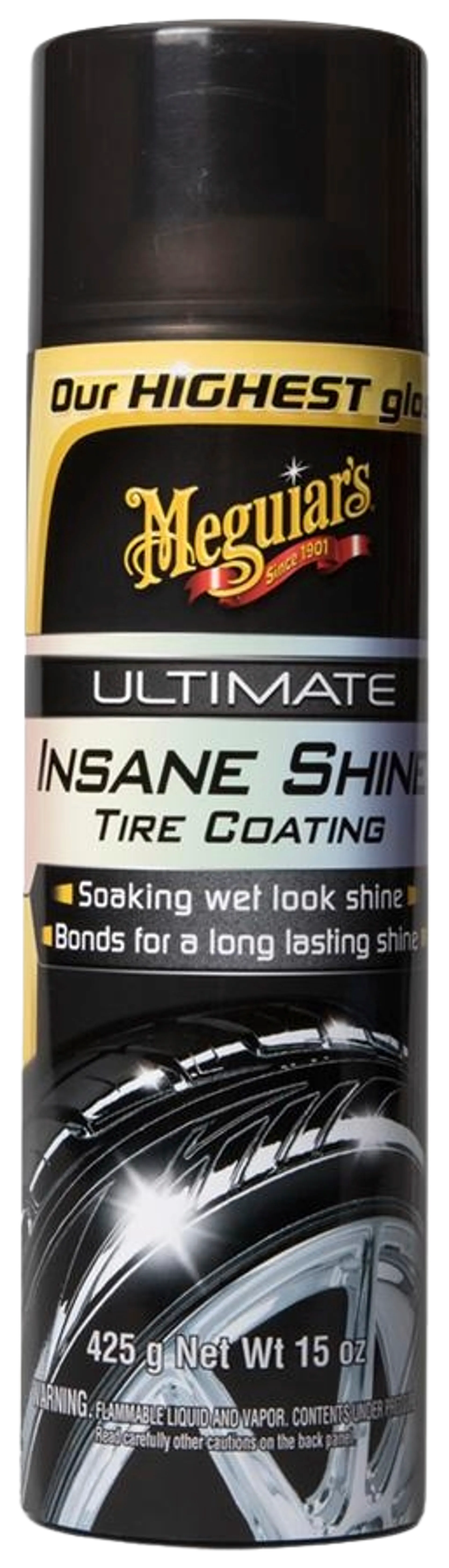 Meguiars ultimate insane shine tire coating spray rengaskiilloke ja suojapinnoite