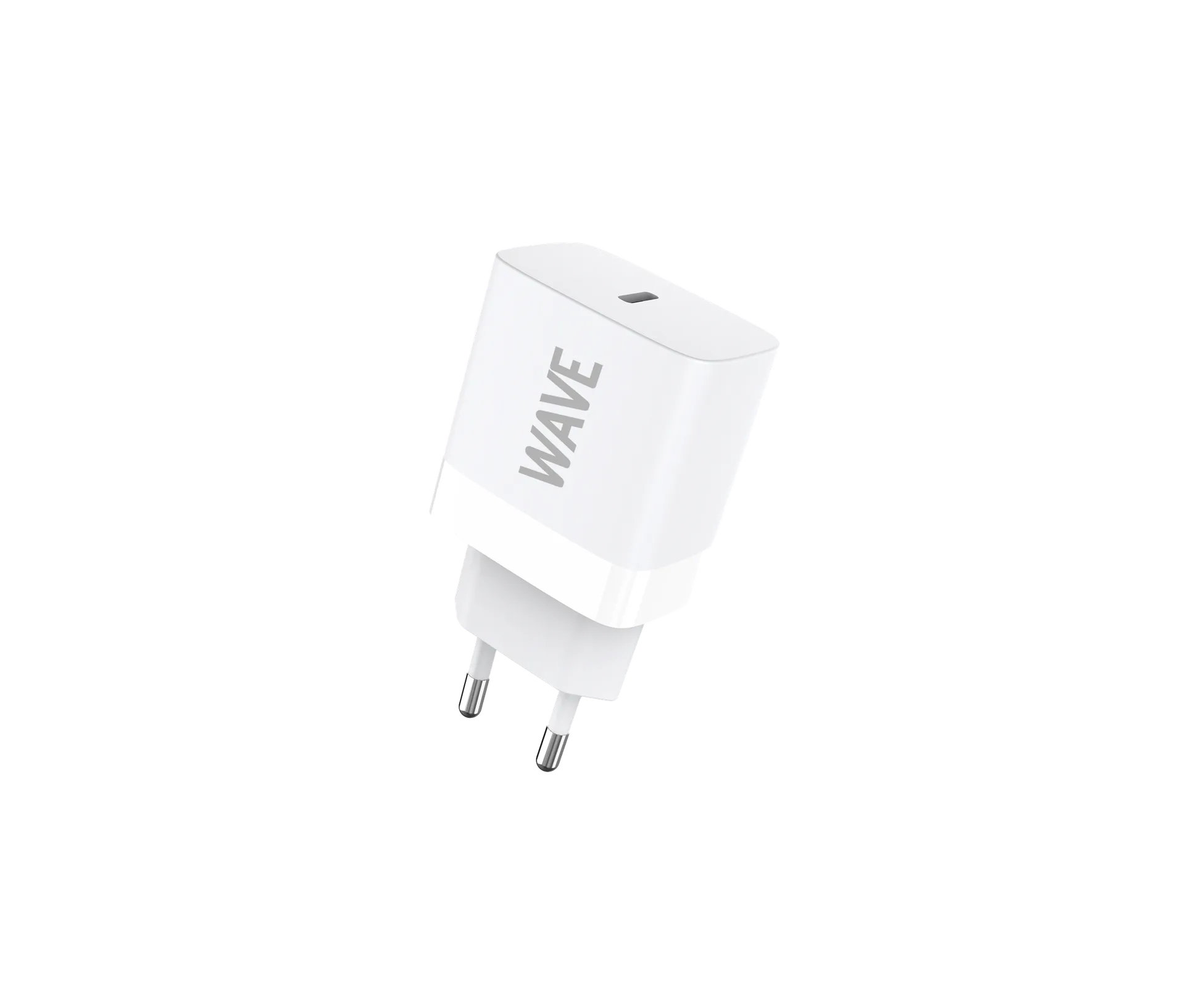 Wave Pikalataava verkkolaturi, 1 x USB Type-C (20W), Valkoinen - 1