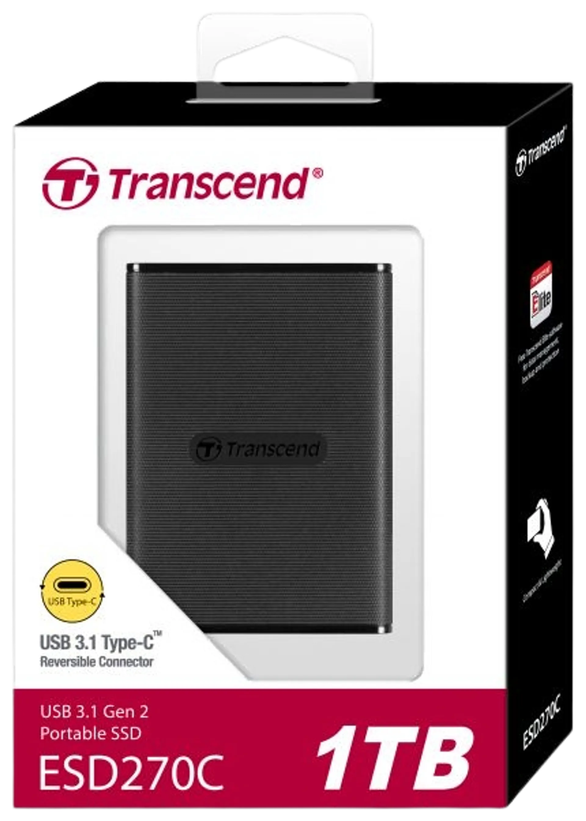 Transcend ESD270C -sarjan ulkoinen SSD kiintolevy - 3