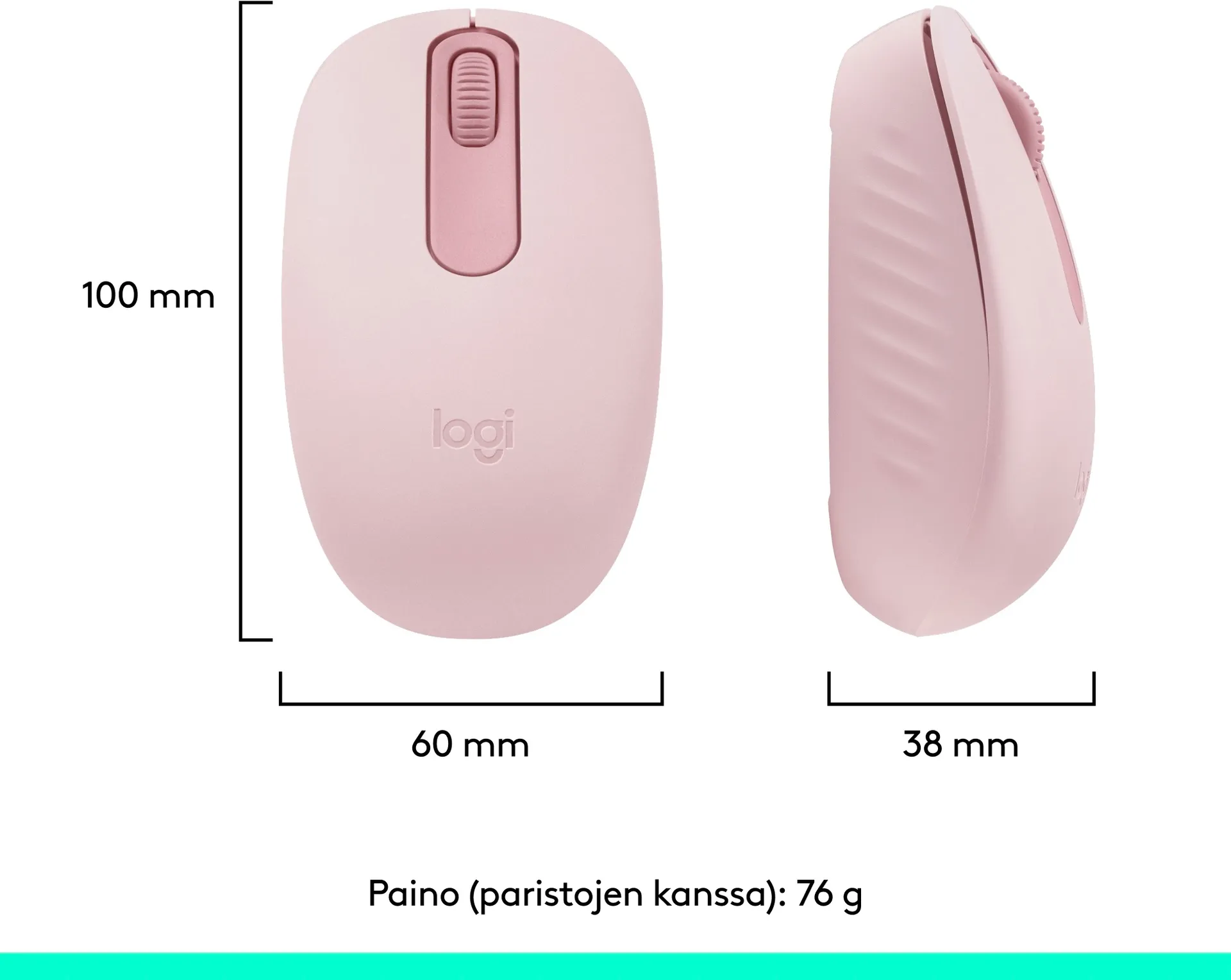 LOGITECH M196 Bluetooth Mouse - Rose - 4