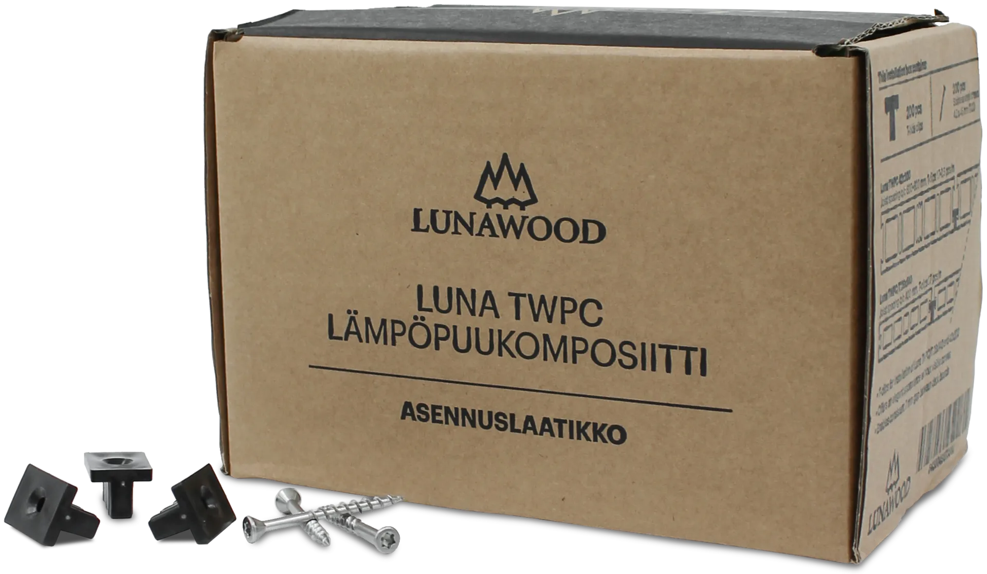 Luna TWPC asennulaatikko komposiitille 26x140, 42x200. 200 kpl