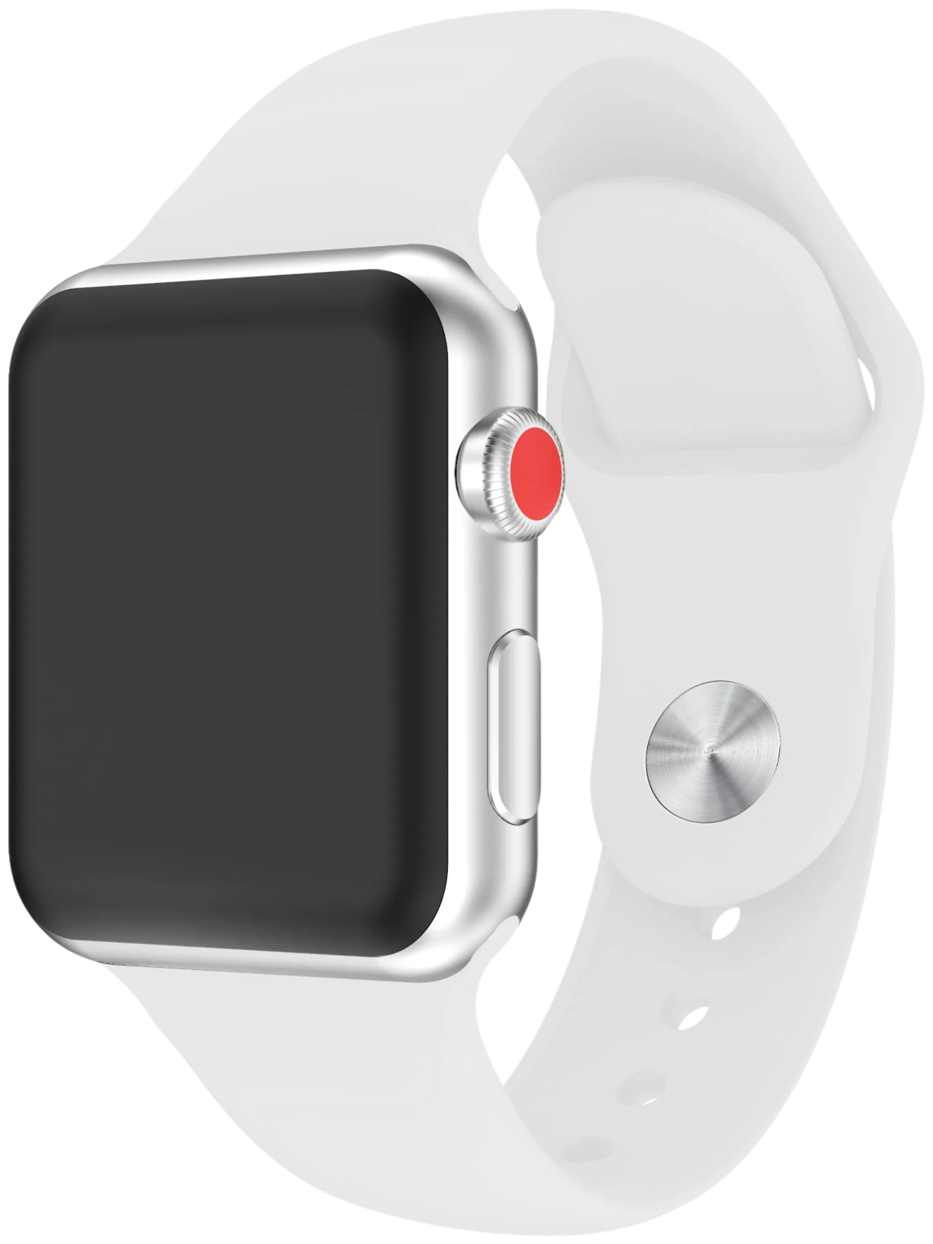 Wave Silikoniranneke, Apple Watch 38mm / Apple Watch 40mm / Apple Watch 41mm, Valkoinen - 2