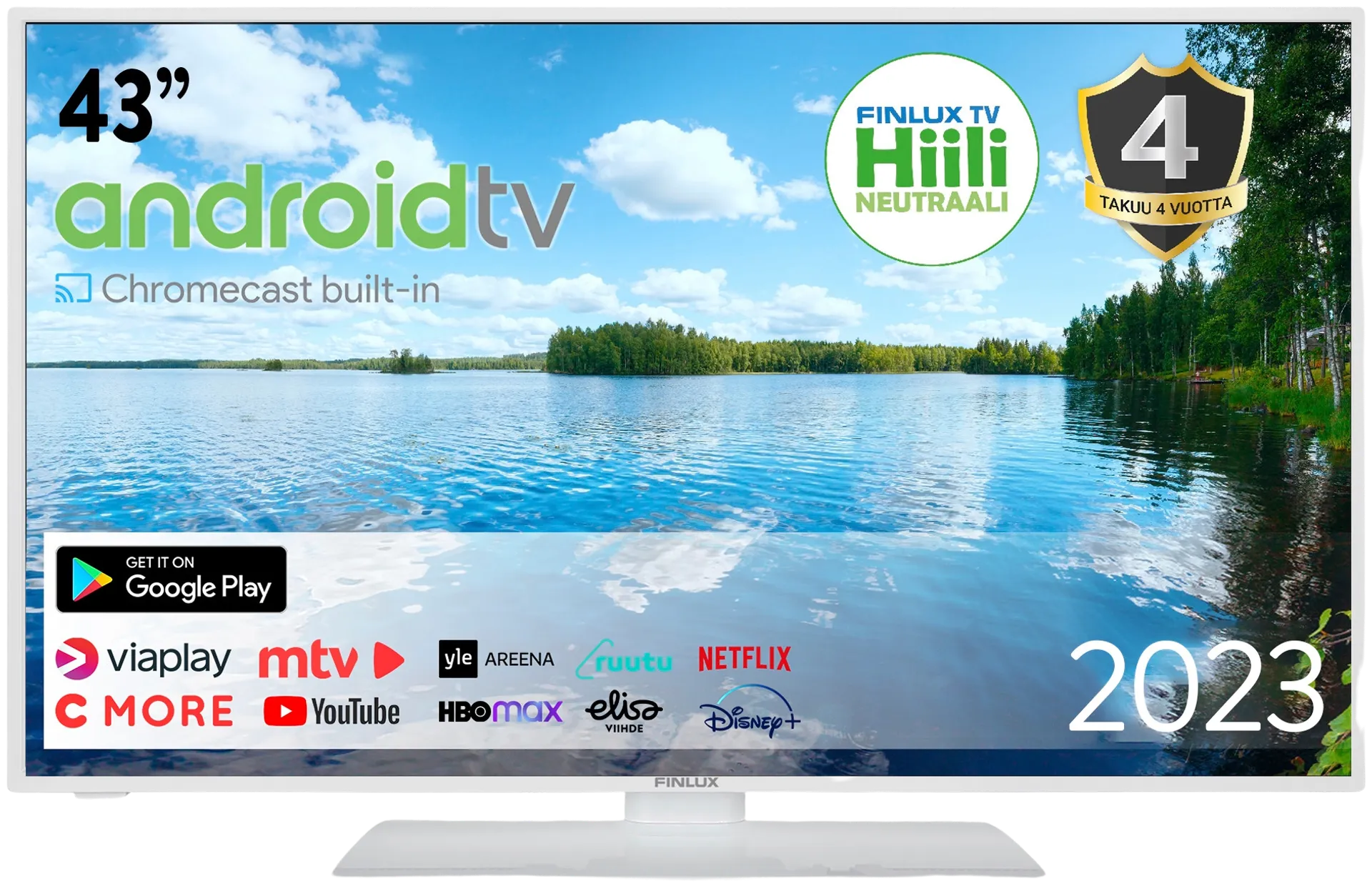 Finlux 43" Full HD Android Smart TV 43G80WCI valkoinen - 1