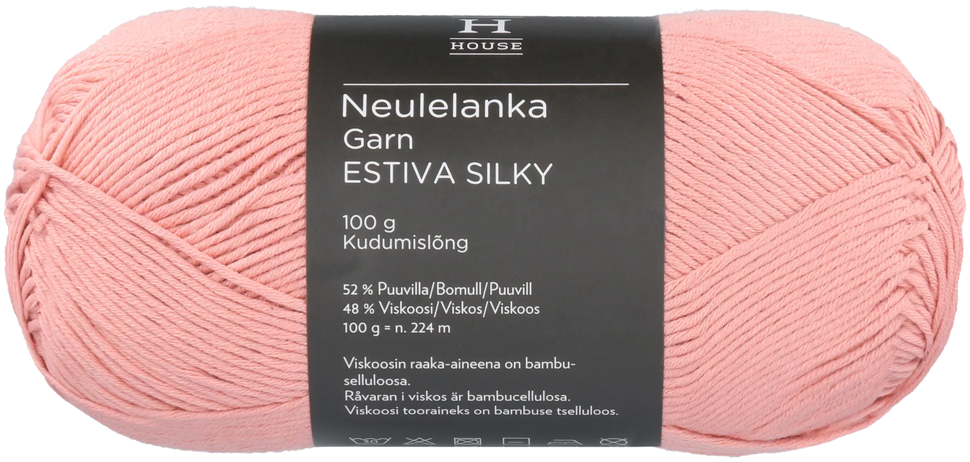 House lanka bambuviskoosi-puuvillasekoite Estiva Silky 100 g Pastel Pink 12931