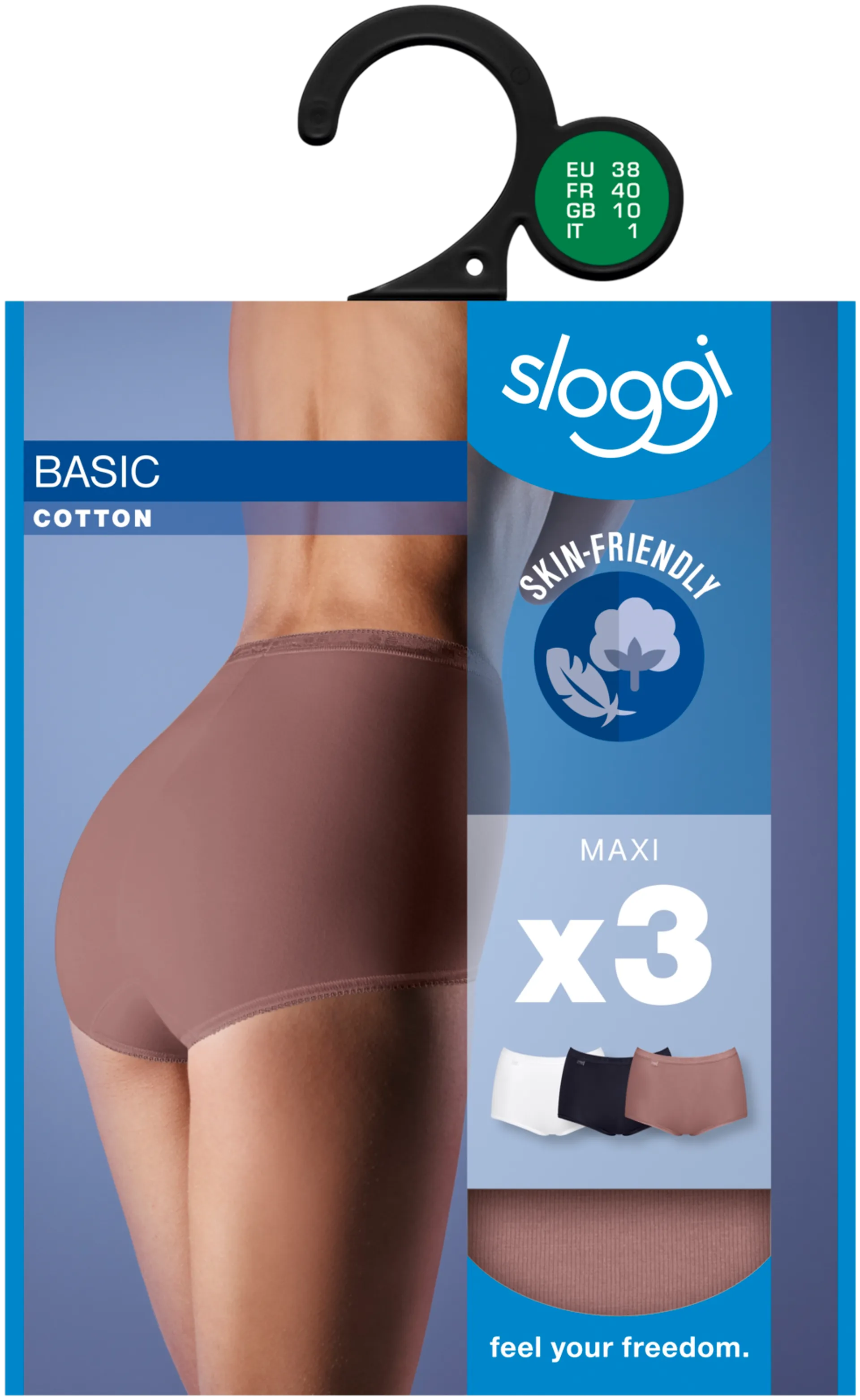 Sloggi naisten alushousut basic h maxi 3-pack - MULTIPLE COLOURS 16 - 12