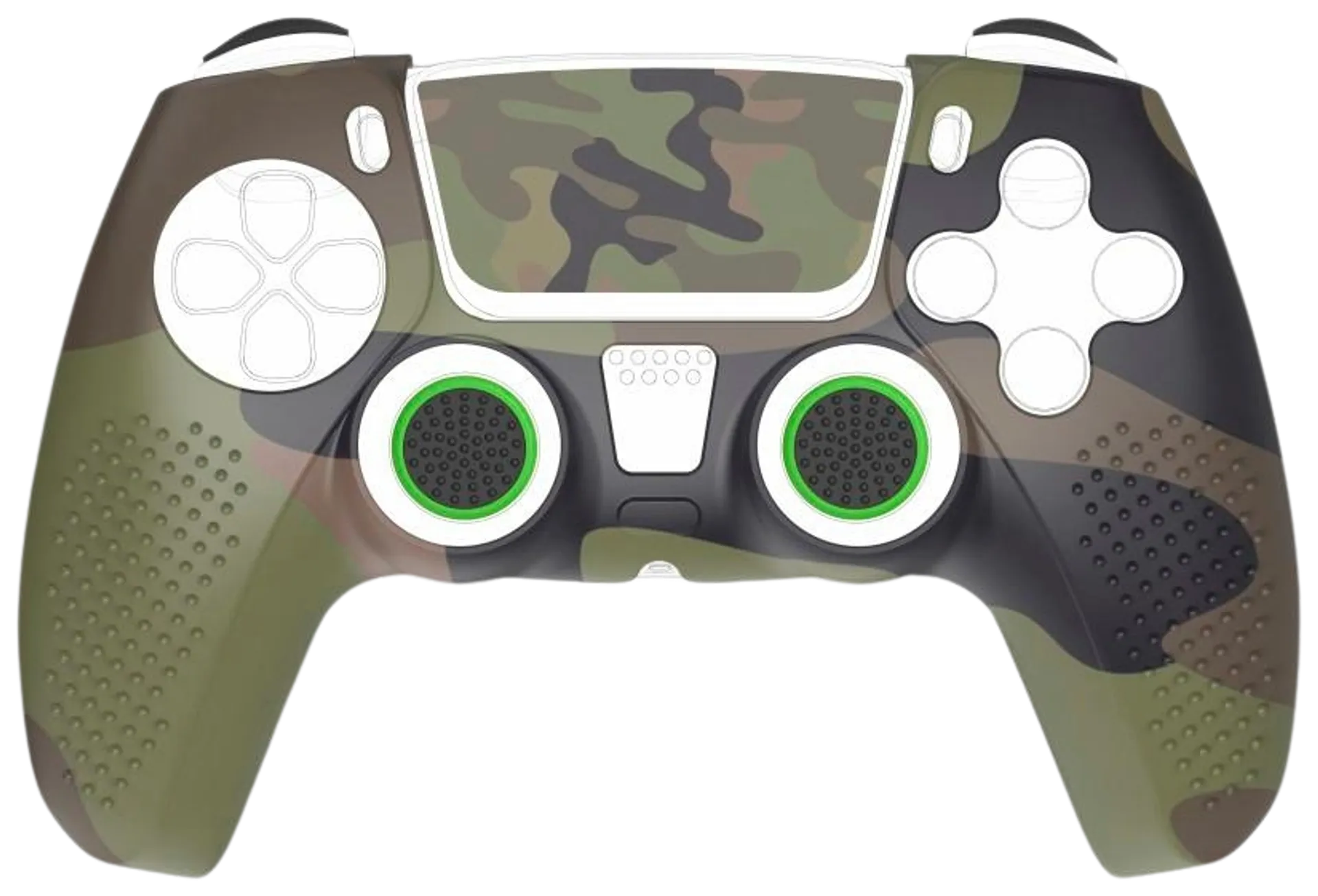 uRage 6-in-1 lisätarvikesarja PlayStation 5 -ohjaimelle, Camouflage - 2