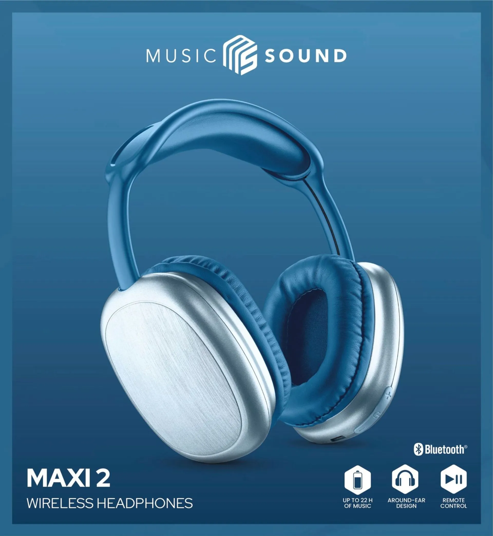 MusicSound Bluetooth sankakuulokkeet Maxi 2 sininen - 2