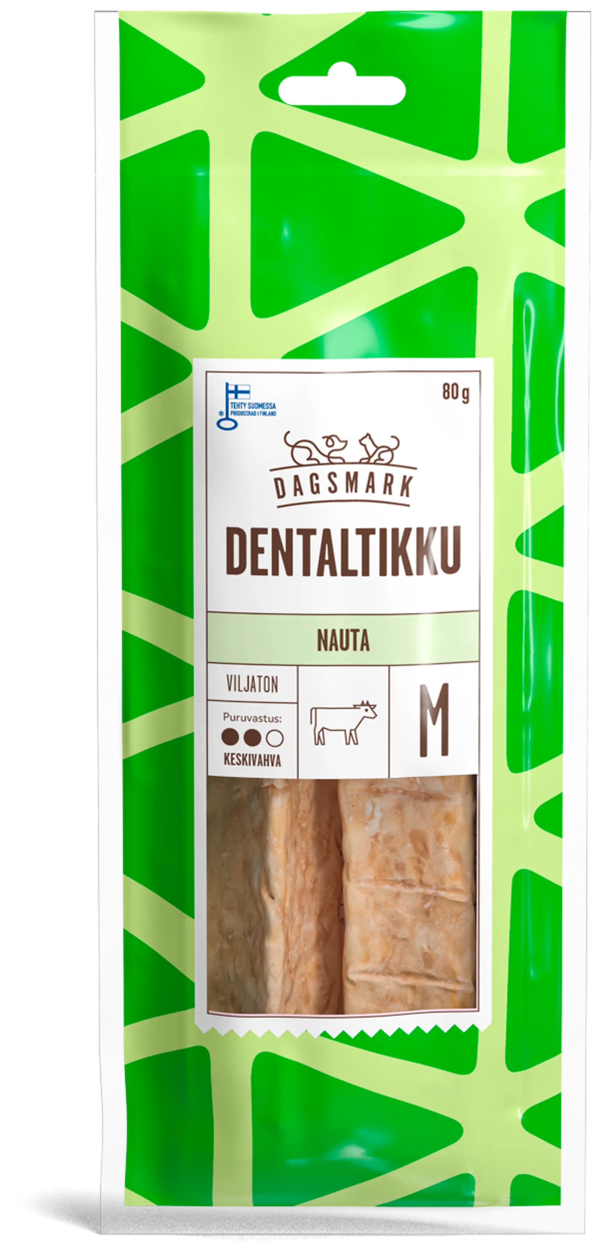 Dagsmark Dentaltikku, nauta M 80 g