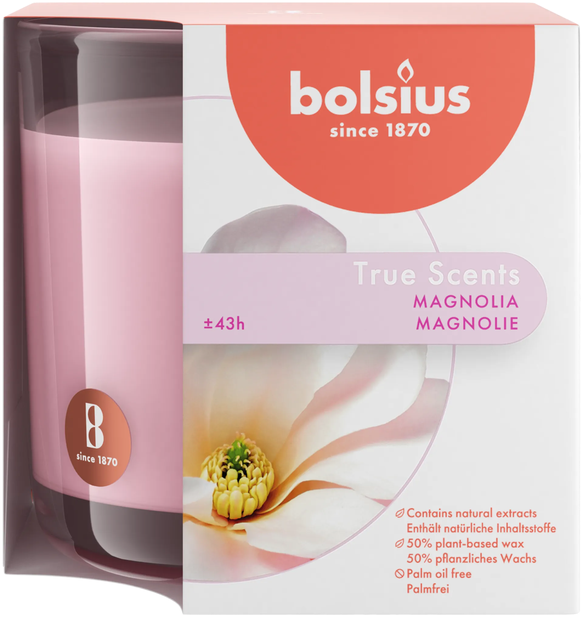 Bolsius tuoksukynttilät 95/95 magnolia