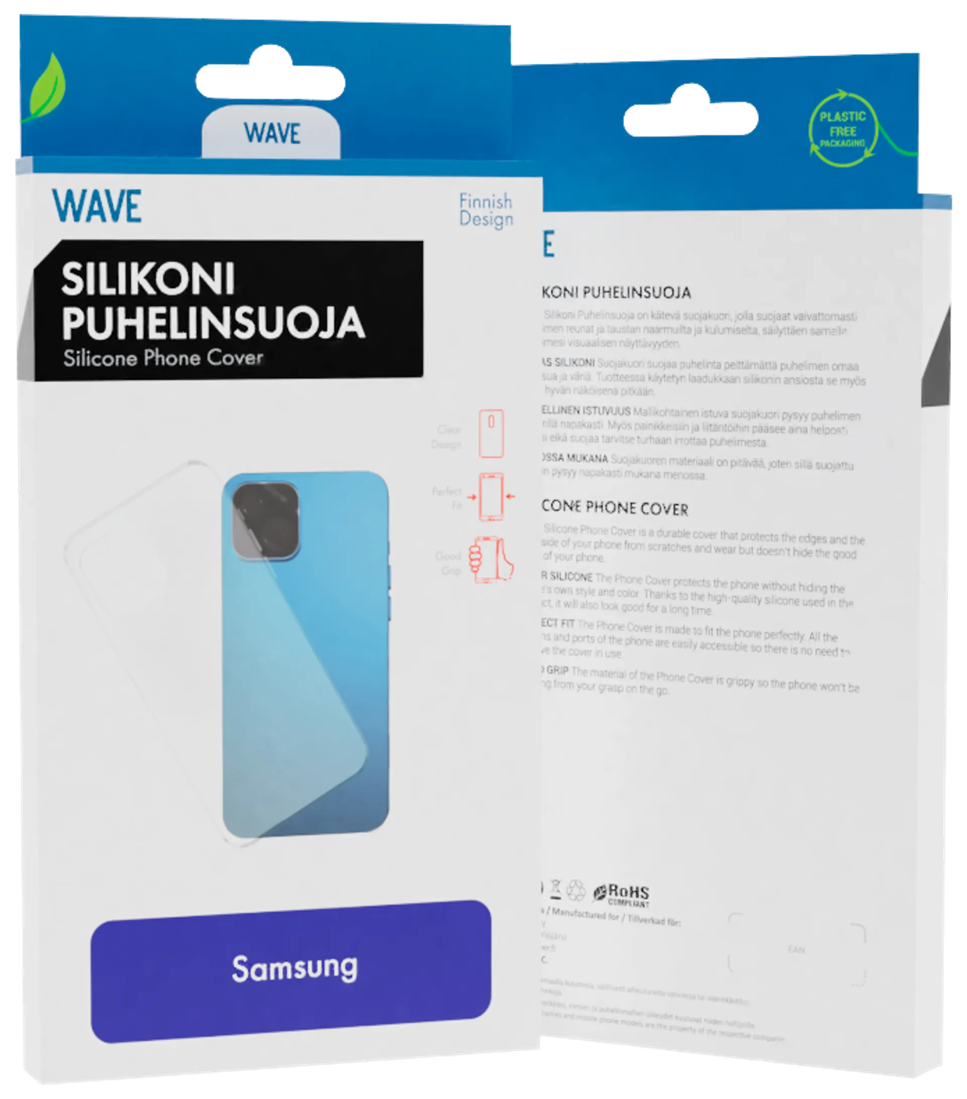 Wave Silikonisuoja, Samsung Galaxy Xcover 4 / Samsung Galaxy Xcover 4s, Kirkas