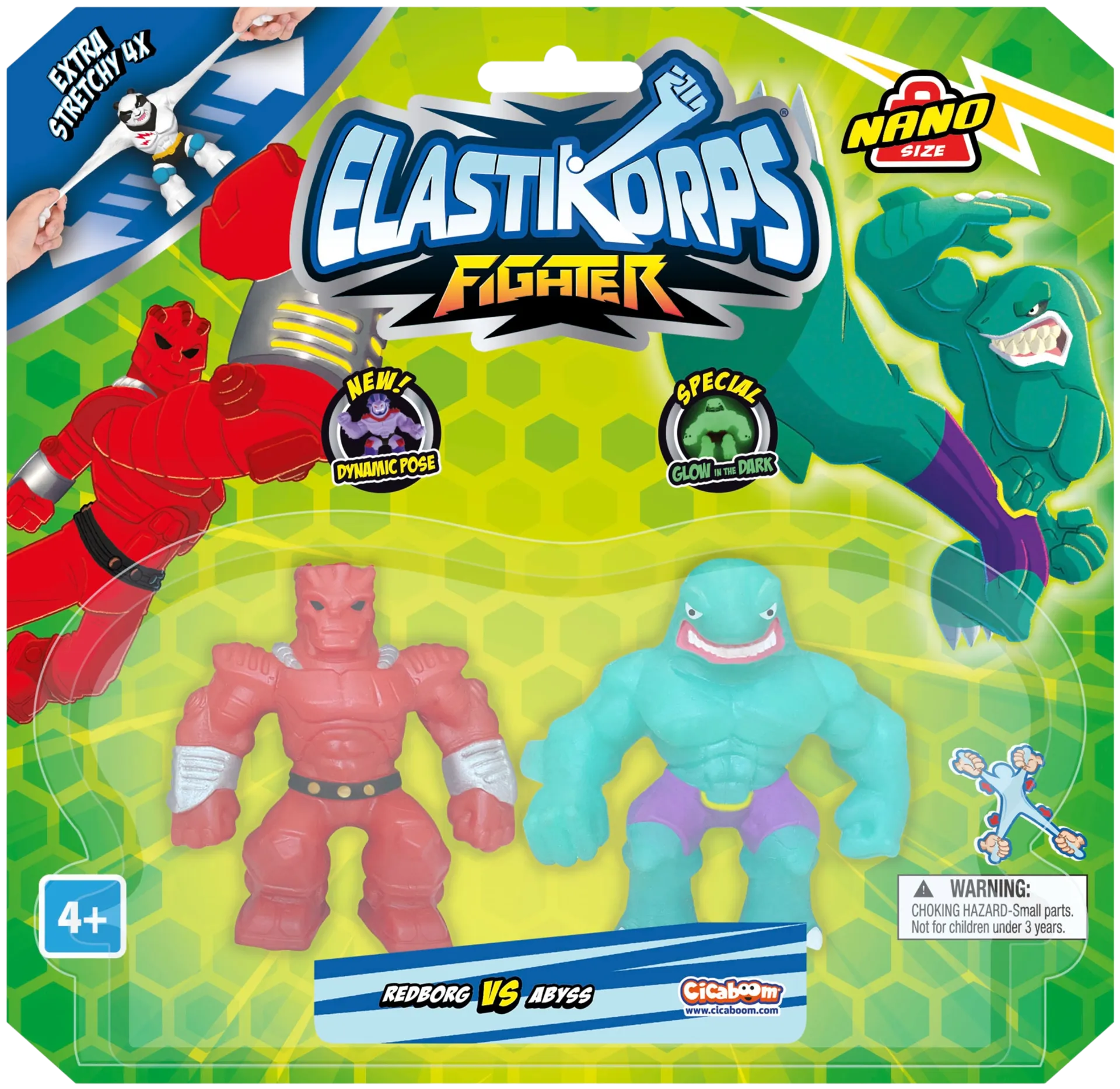 Elastikorps Nano Fighters -kamppailufiguurit 2 kpl - 7