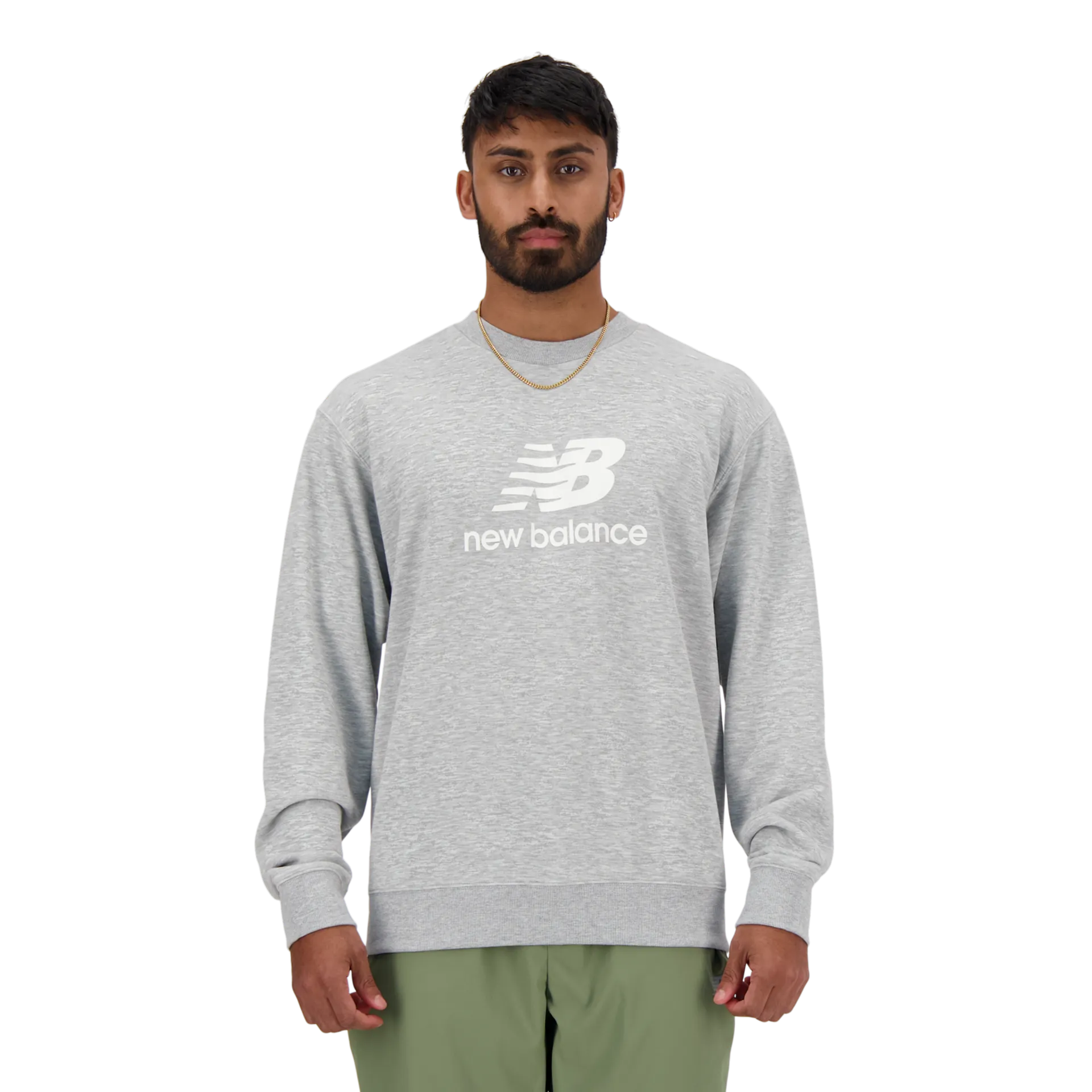 New Balance miesten collegepusero Stacked Logo French Terry - ATHLETIC GREY - 1