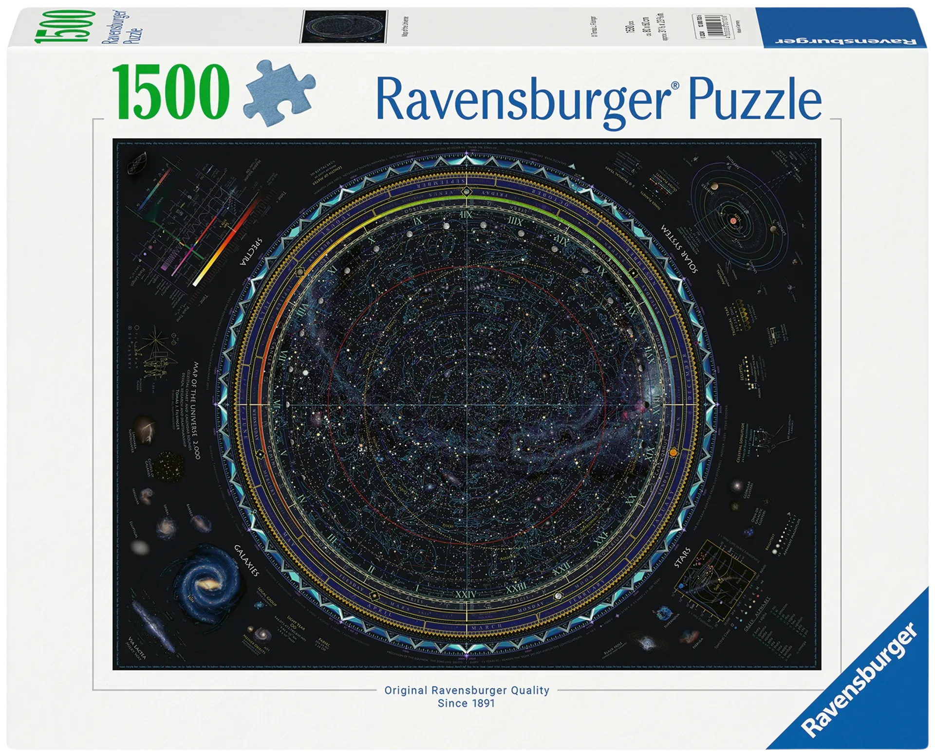 Ravensburger palapeli 1500 palaa, erilaisia - 2