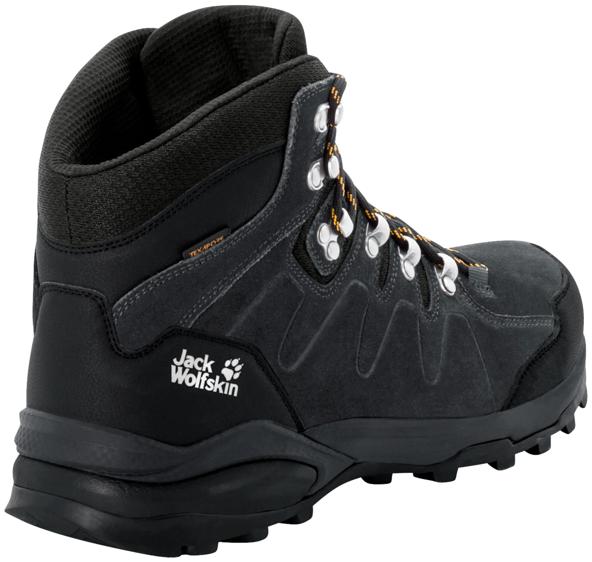 Jack Wolfskin miesten mid-vartinen ulkoilujalkine Refugio Texapore Mid - Pha/brly yel - 3