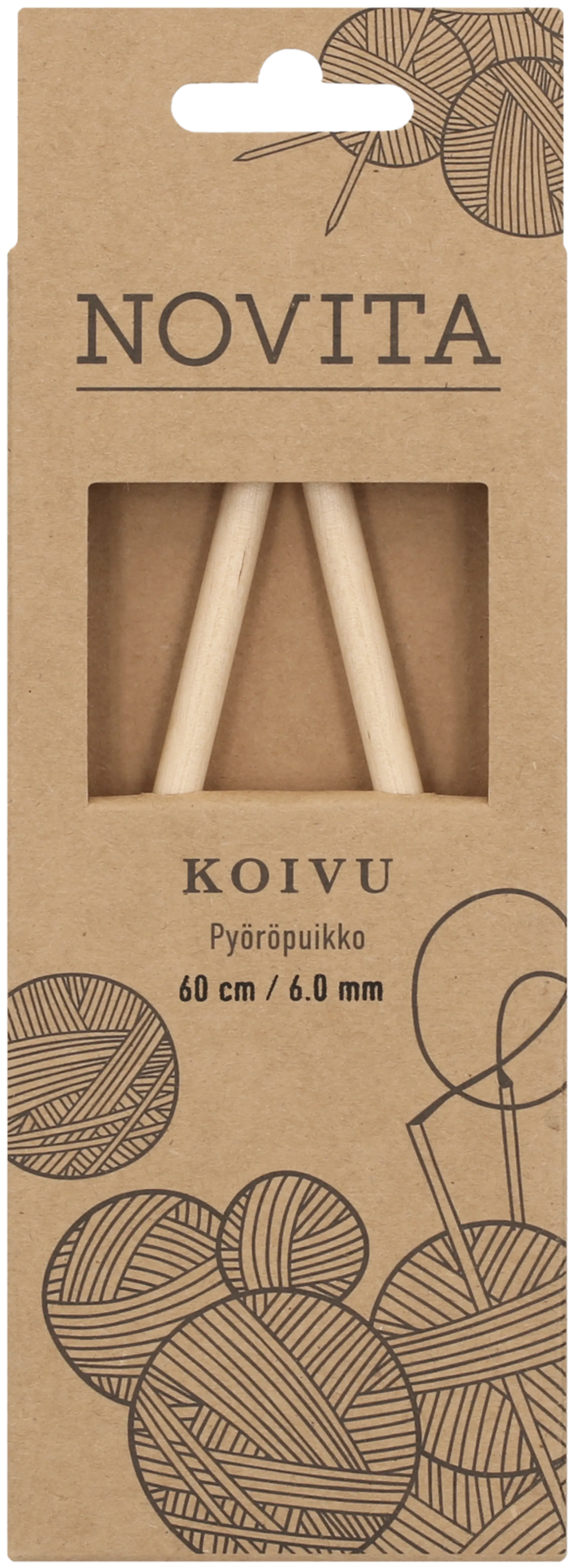 Novita Pyöröpuikko koivu 60cm - 6mm - 1