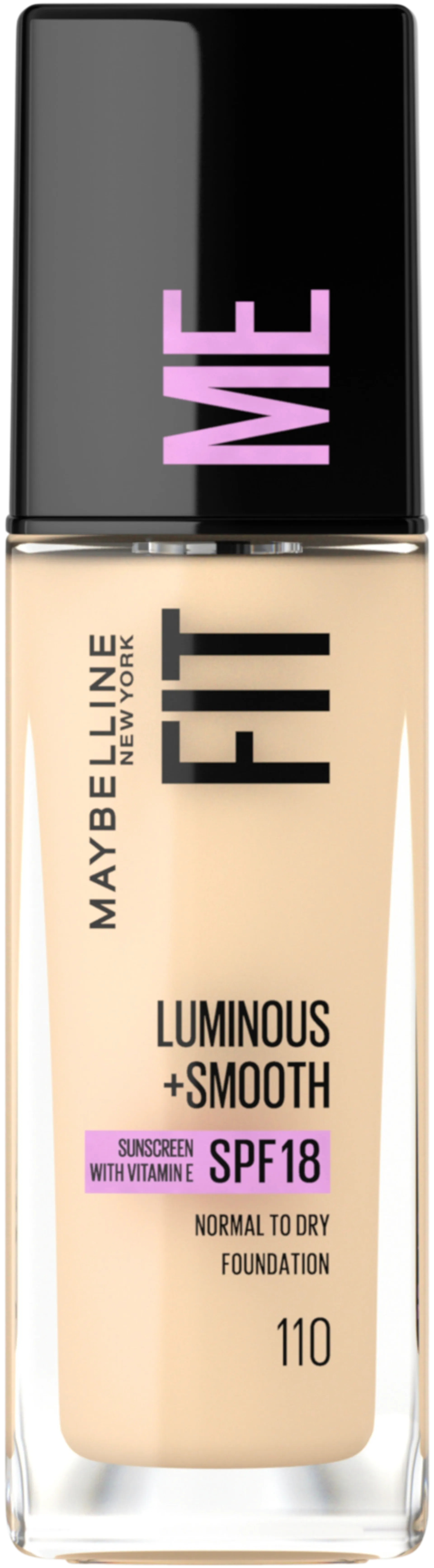 Maybelline New York  Fit Me Luminous & Smooth 110 Porcelain -meikkivoide 30ml - 1