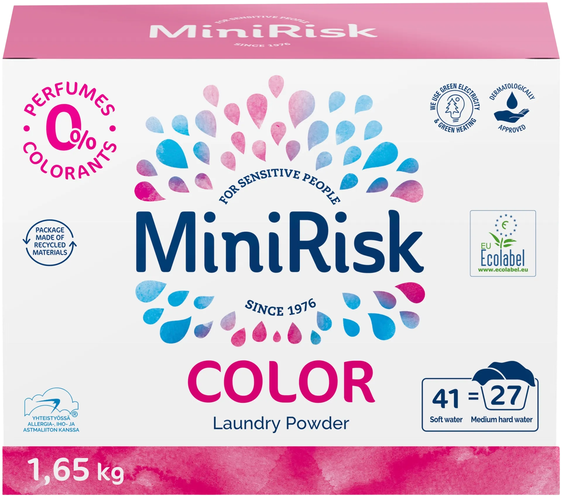 Mini Risk Color pyykinpesujauhe 1,65kg