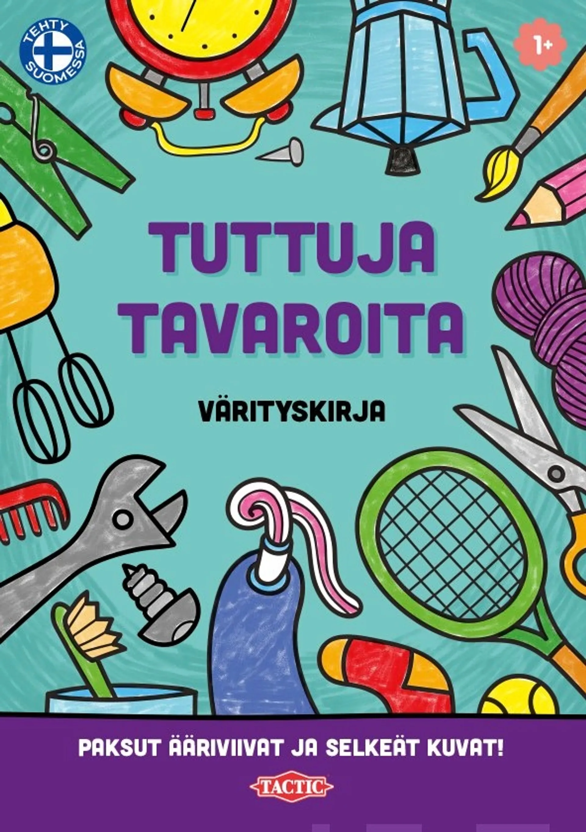 Tuttuja tavaroita värityskirja