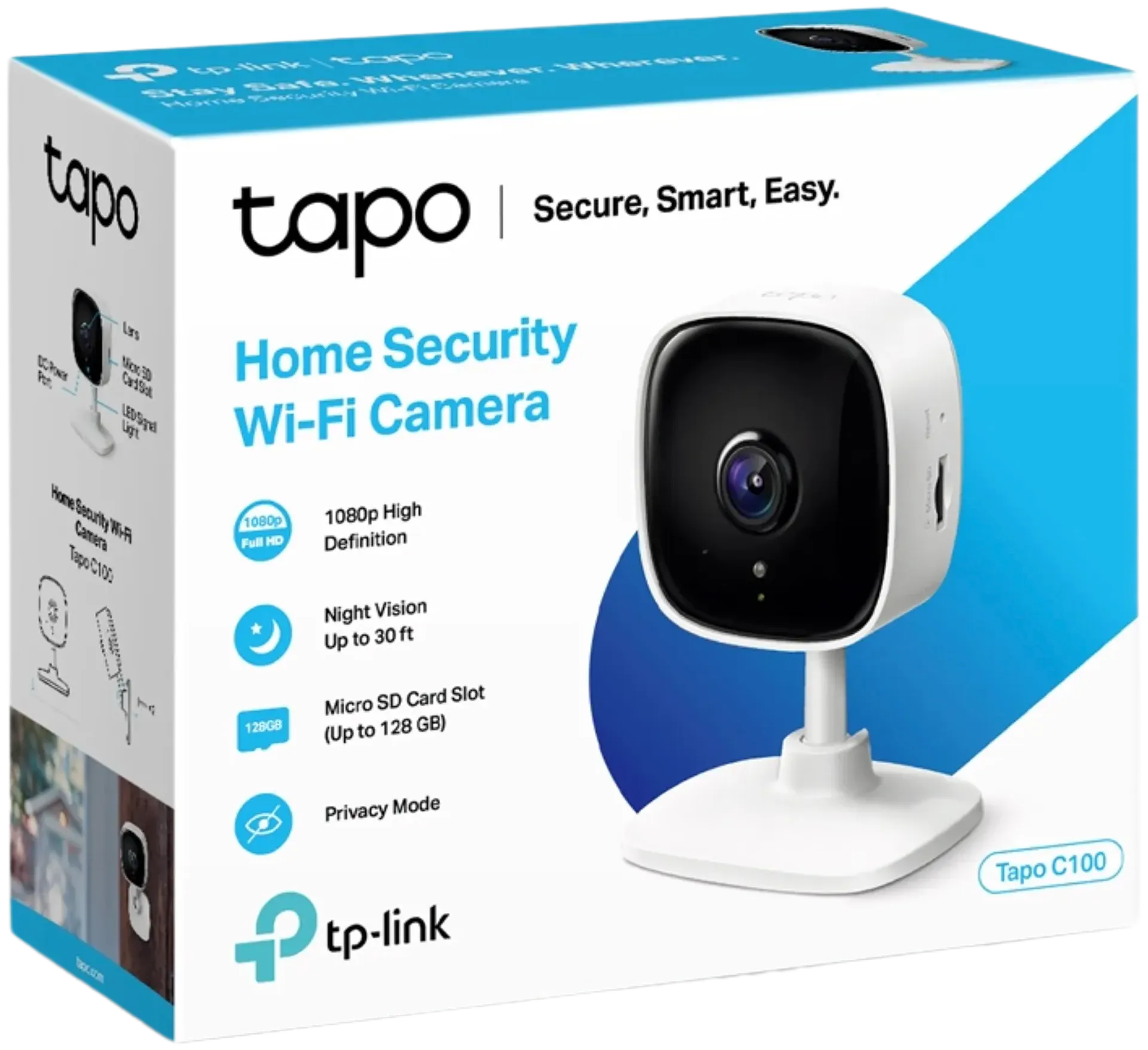 TP-Link Tapo C100 valvontakamera sisäkäyttöön - 4