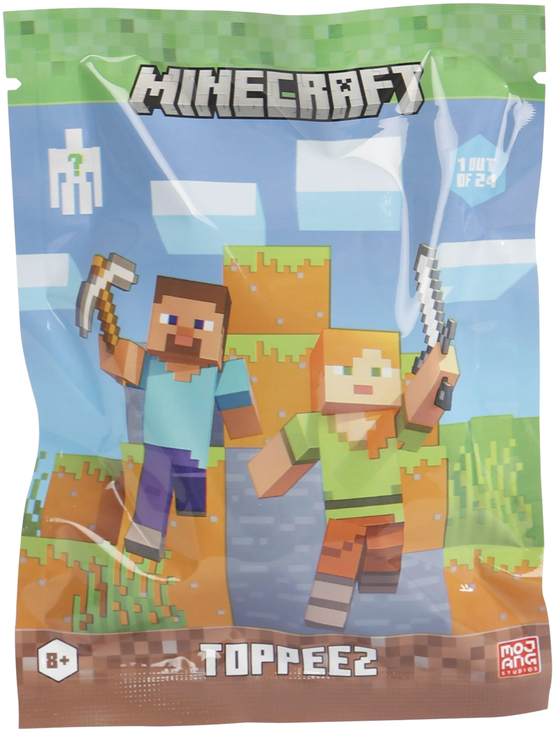 Minecraft hahmo 3D 6 cm yllätyspakkaus 1 kpl - 1