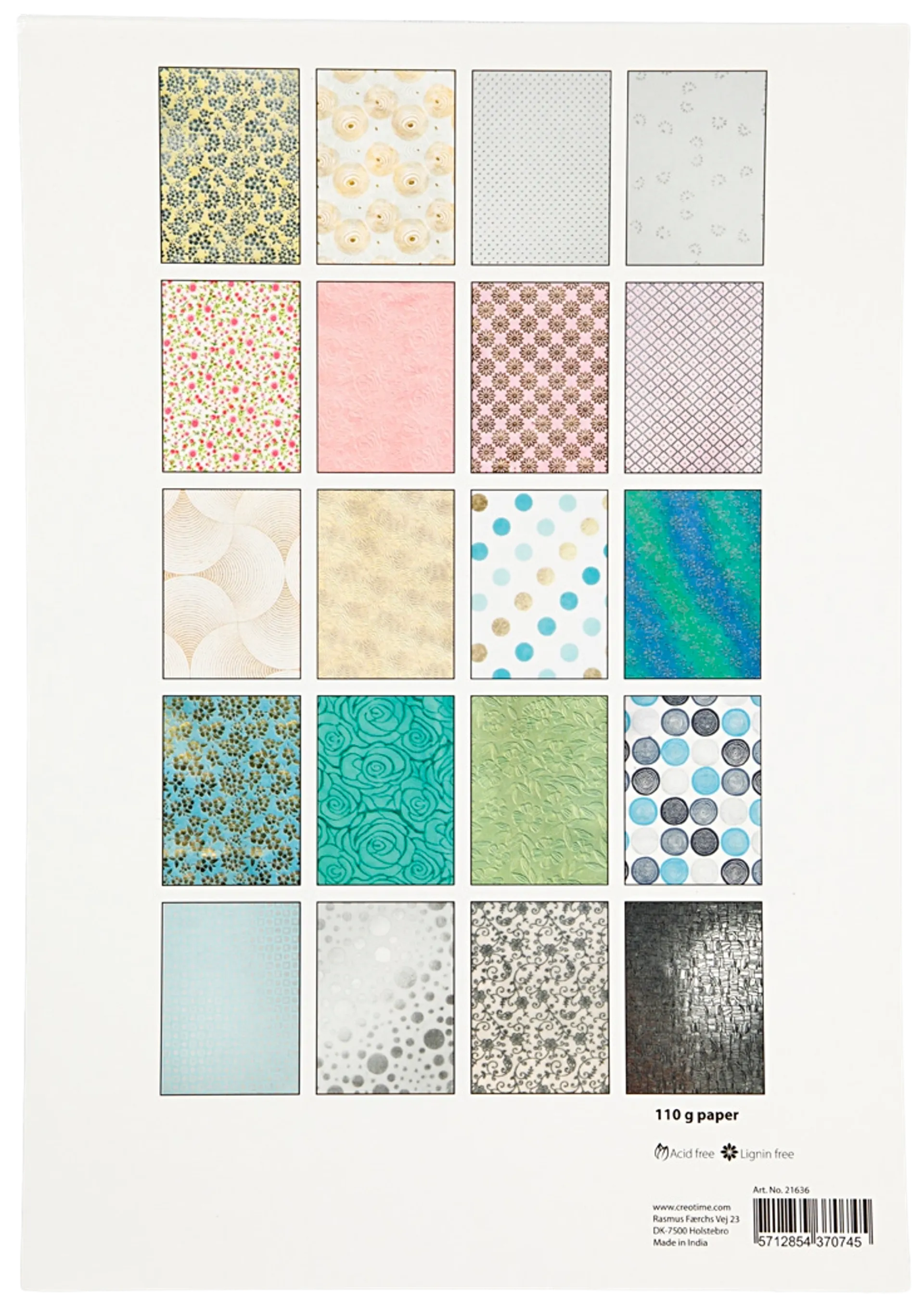 Creativ Company käsintehty paperilajitelma A4, 20 arkkia - 3