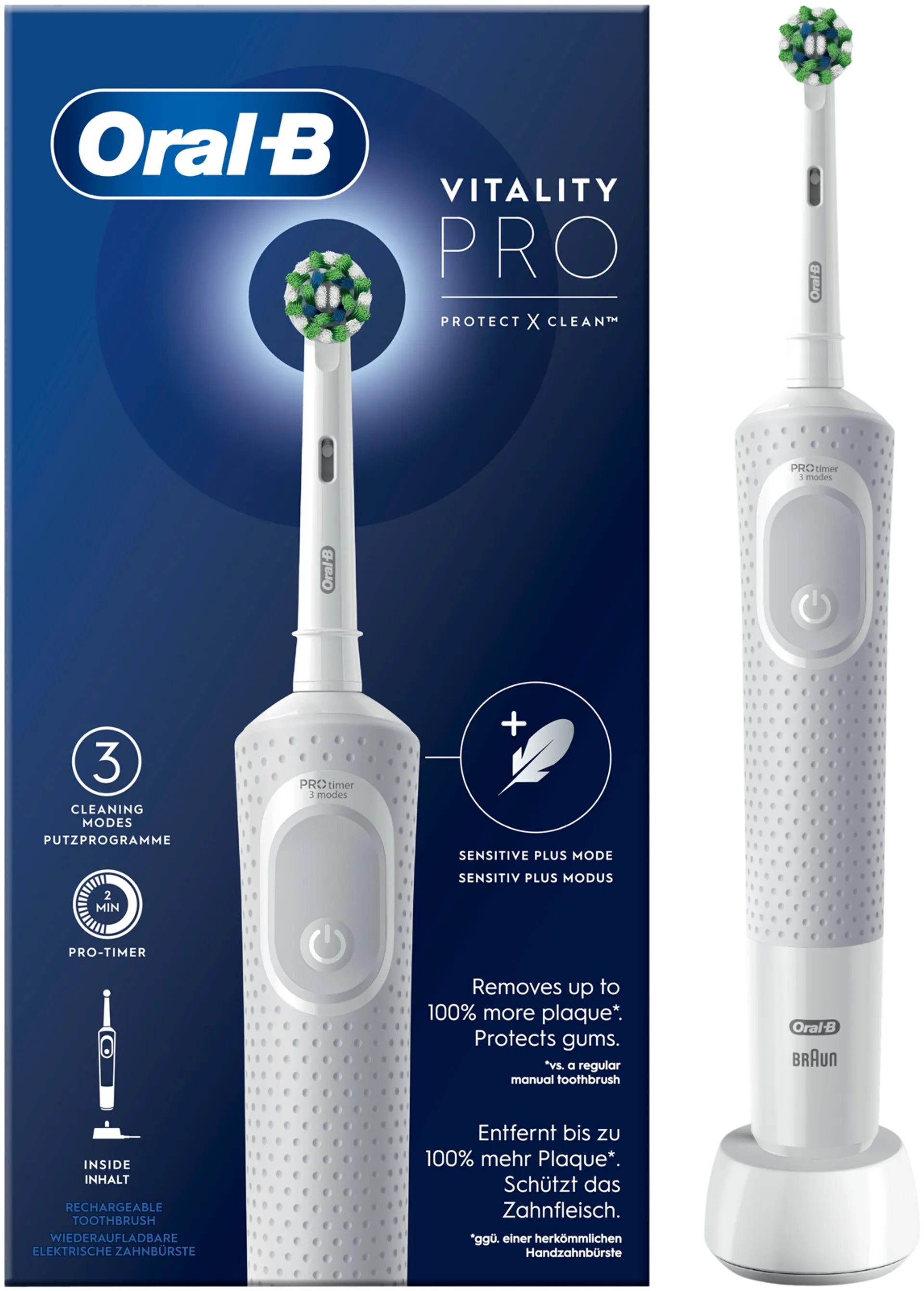 Oral-B Vitality Pro White -Sähköhammasharja Braun-tekniikalla - 1