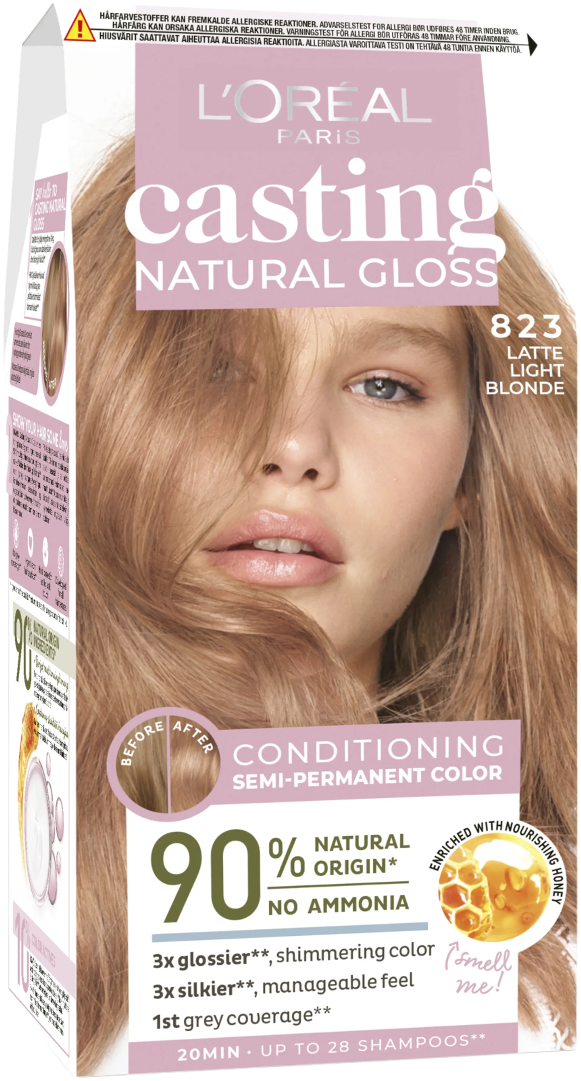 L'Oréal Paris Casting Natural Gloss 923 Light Blonde Sucre kevytväri 1kpl - 2