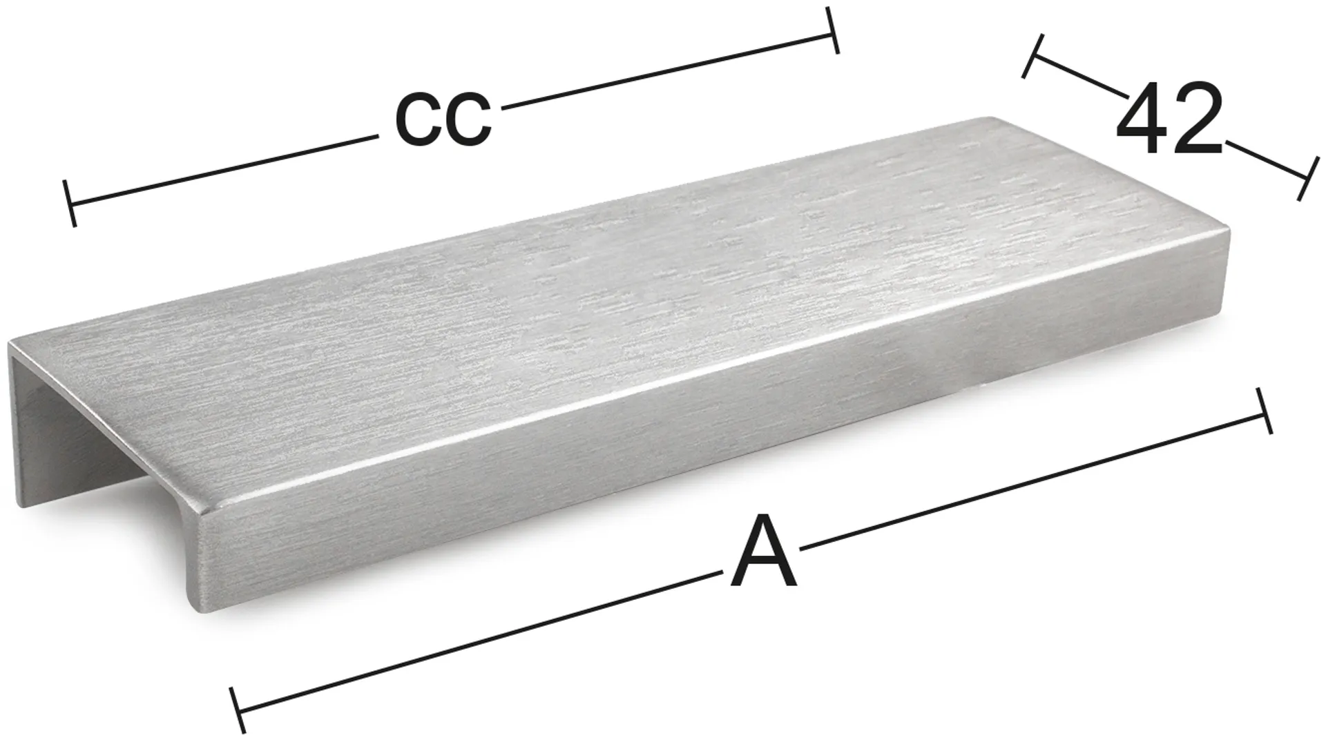 Kalustevedin Ellen harjattu alumiini cc96 mm pakkaus sisältää 2 kpl - 2