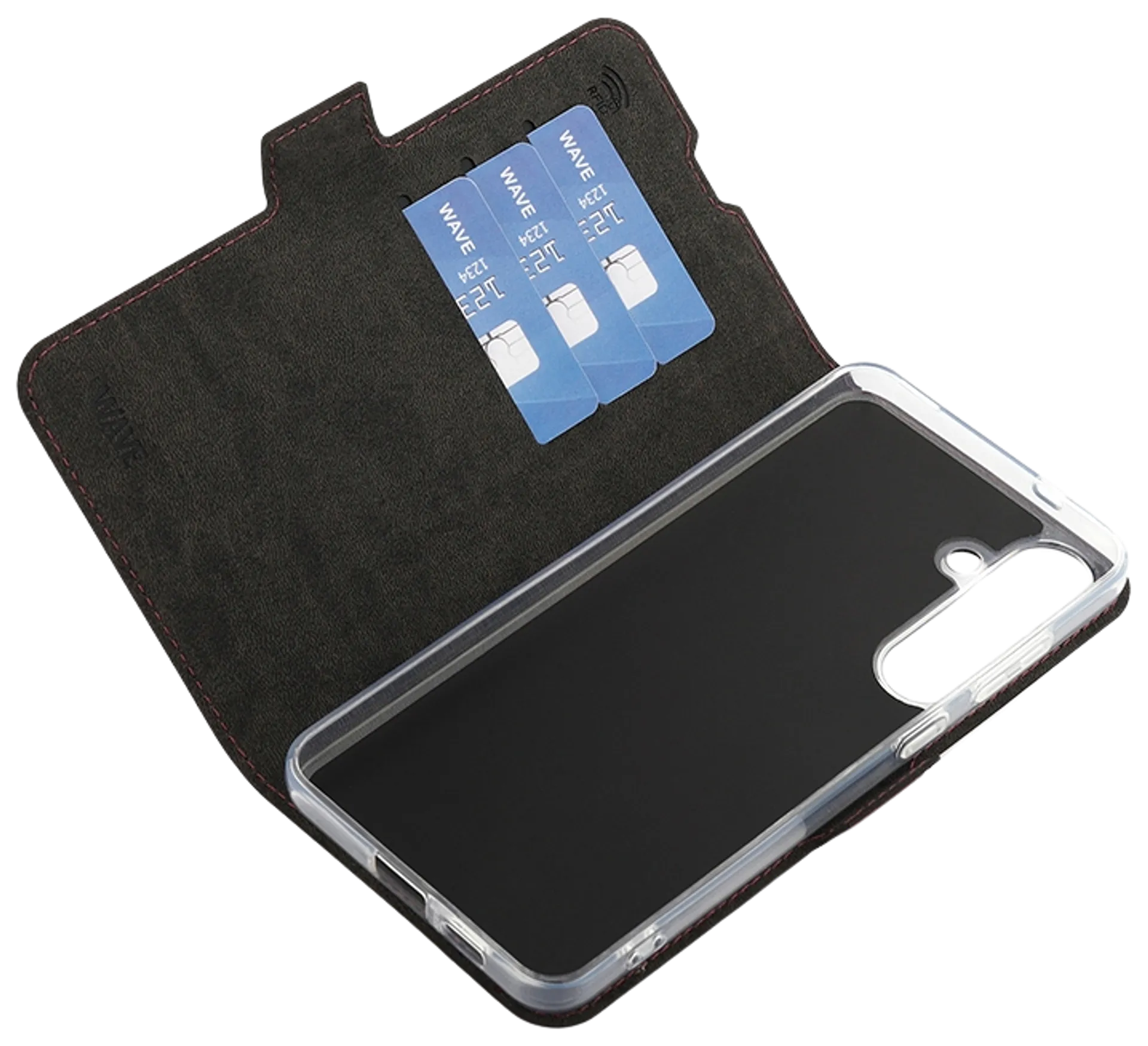 Wave Book Case, Samsung Galaxy S24 +, Smoky Sangria - 4