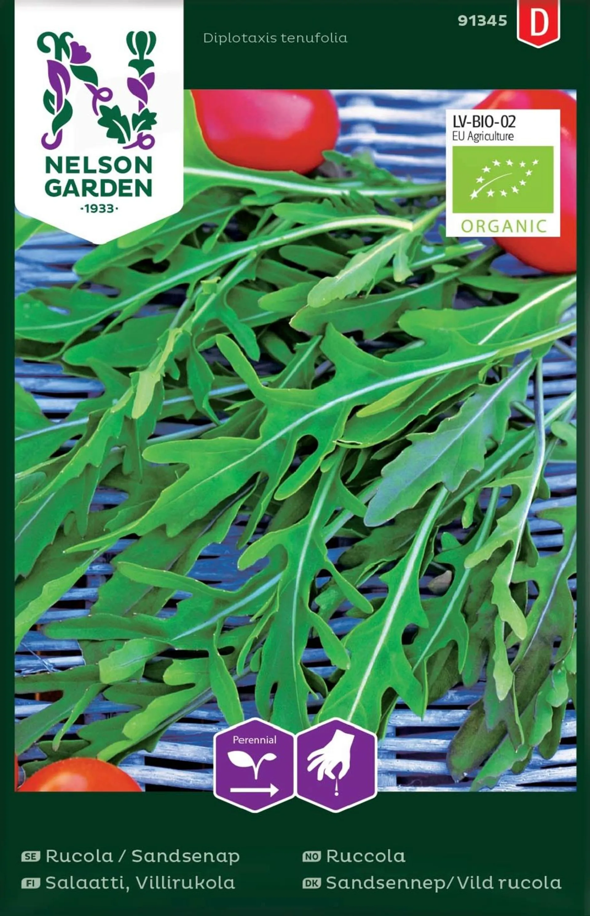 Nelson Garden Siemen Salaatti, Villirukola, luomu