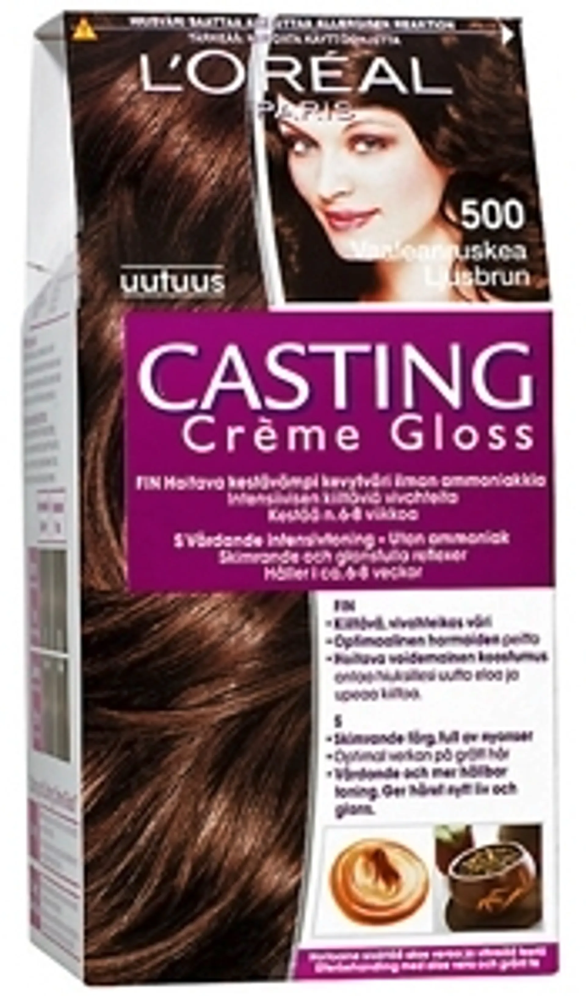 L'Oréal Paris Casting Crème Gloss 500 Light Brown Vaaleanruskea kevytväri 1kpl