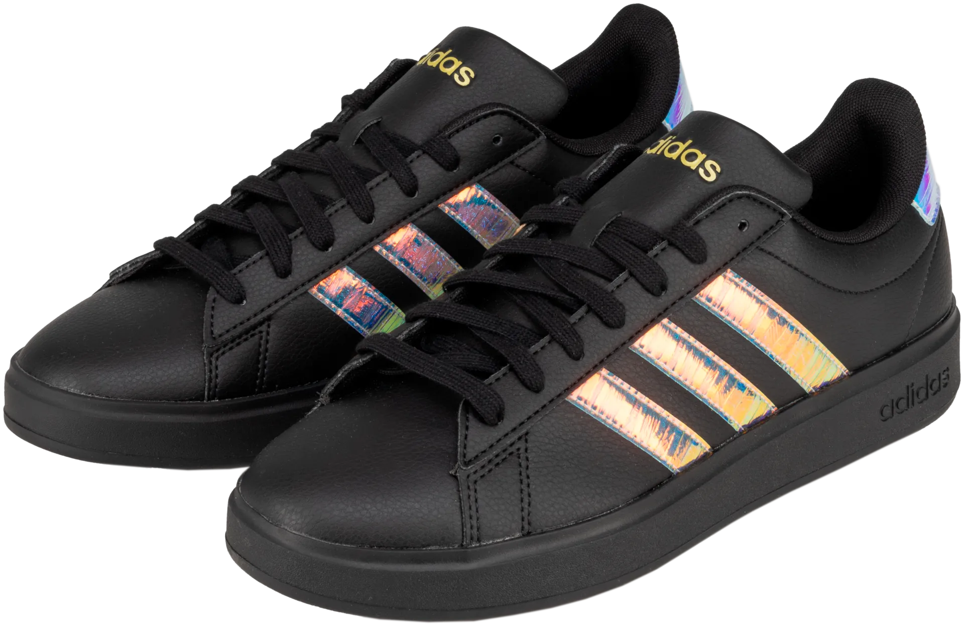 adidas naisten tennarit Grand Court 2.0 - black/black/ gold met - 1