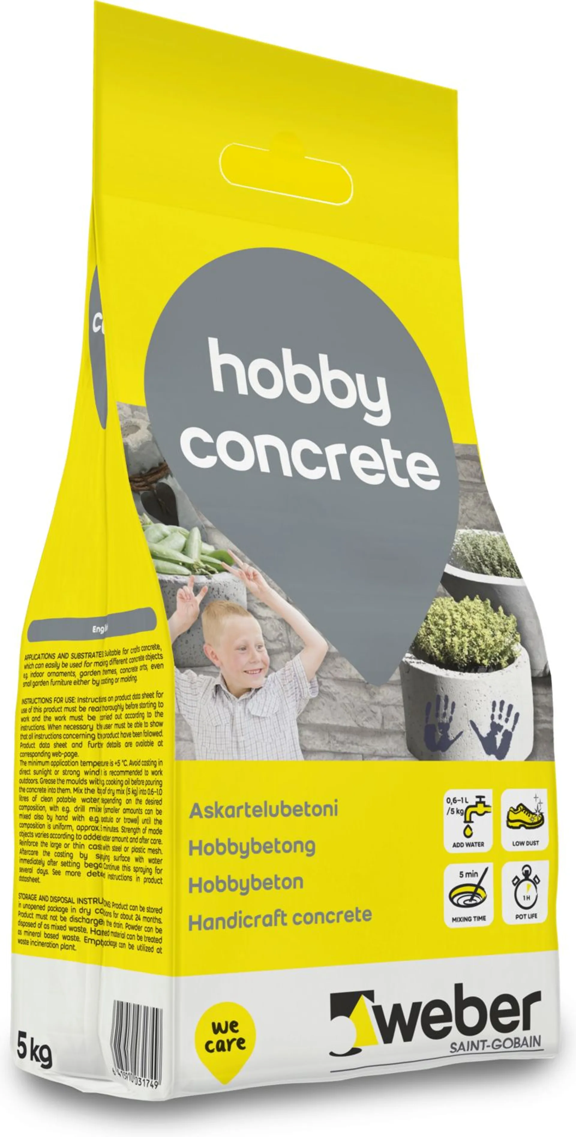 Weber Hobby Concrete Askartelubetoni 5 kg