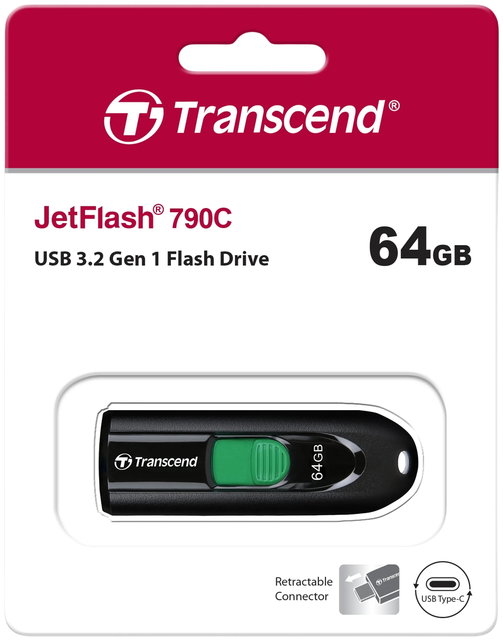 Transcend 790C Type-C USB muistitikku 64GB - 5