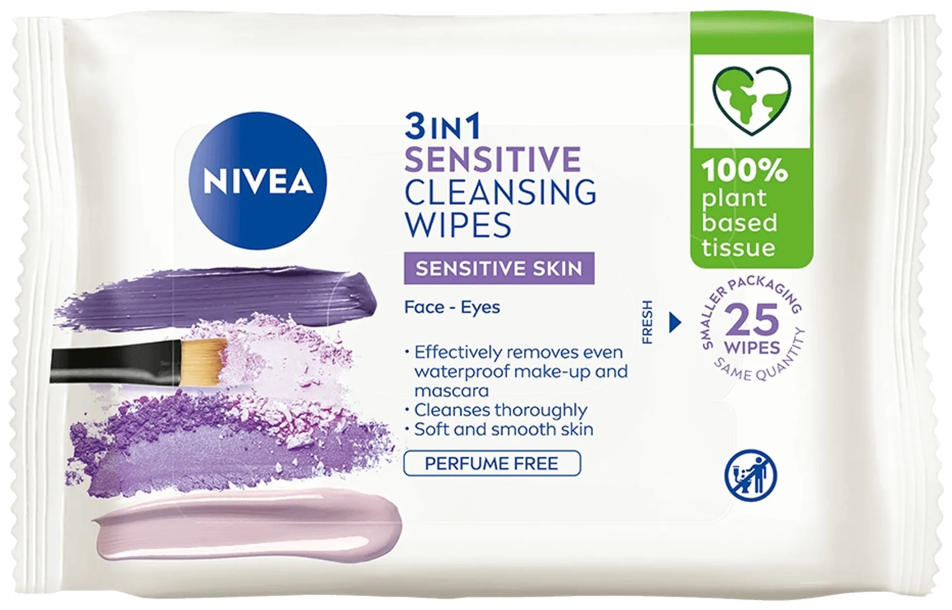 NIVEA 25kpl Daily Essentials Sensitive Cleansing Wipes -puhdistusliinat