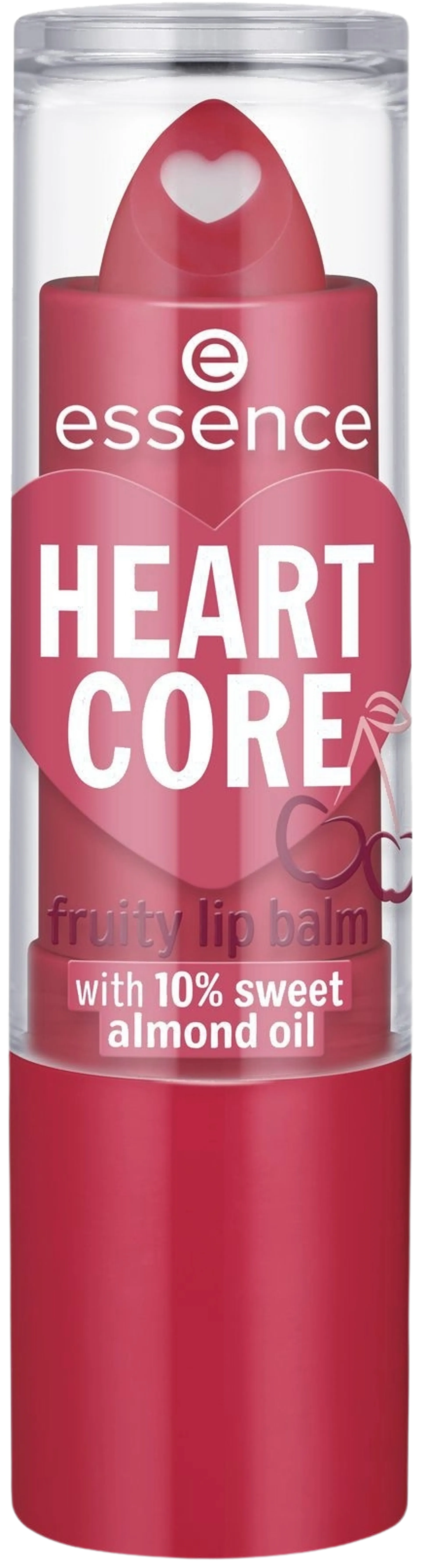 essence HEART CORE fruity lip balm huulivoide 3 g - Crazy Cherry - 2