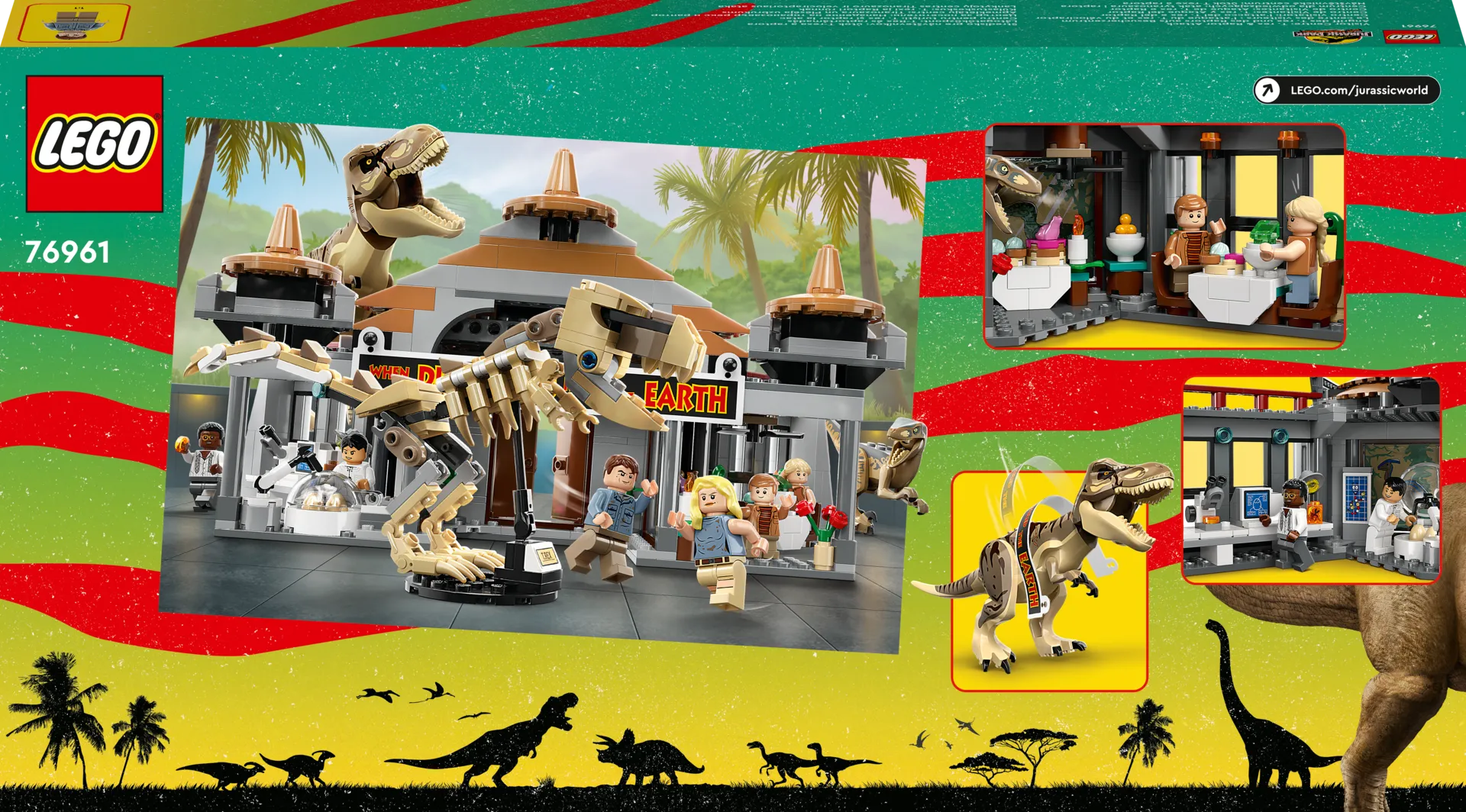 LEGO® Jurassic World™ 76961 Vierailijakeskus: T-rexin ja Raptorin hyökkäys - 2