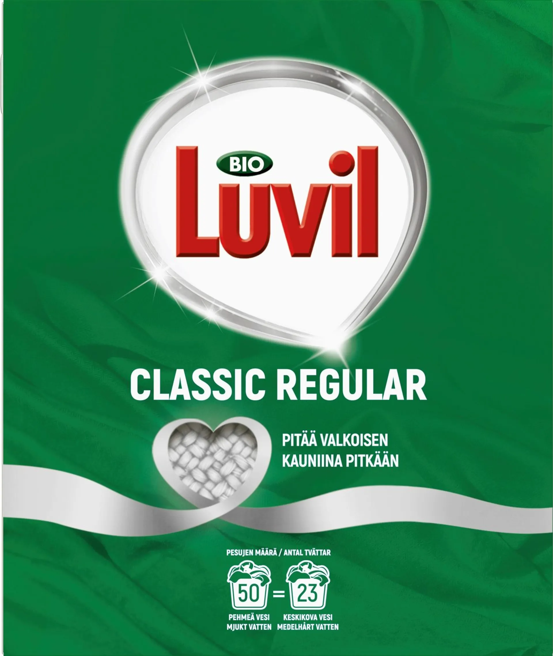 Bio Luvil Classic Pyykinpesujauhe Valkoisille vaatteille 1.61 kg 50 pesua
