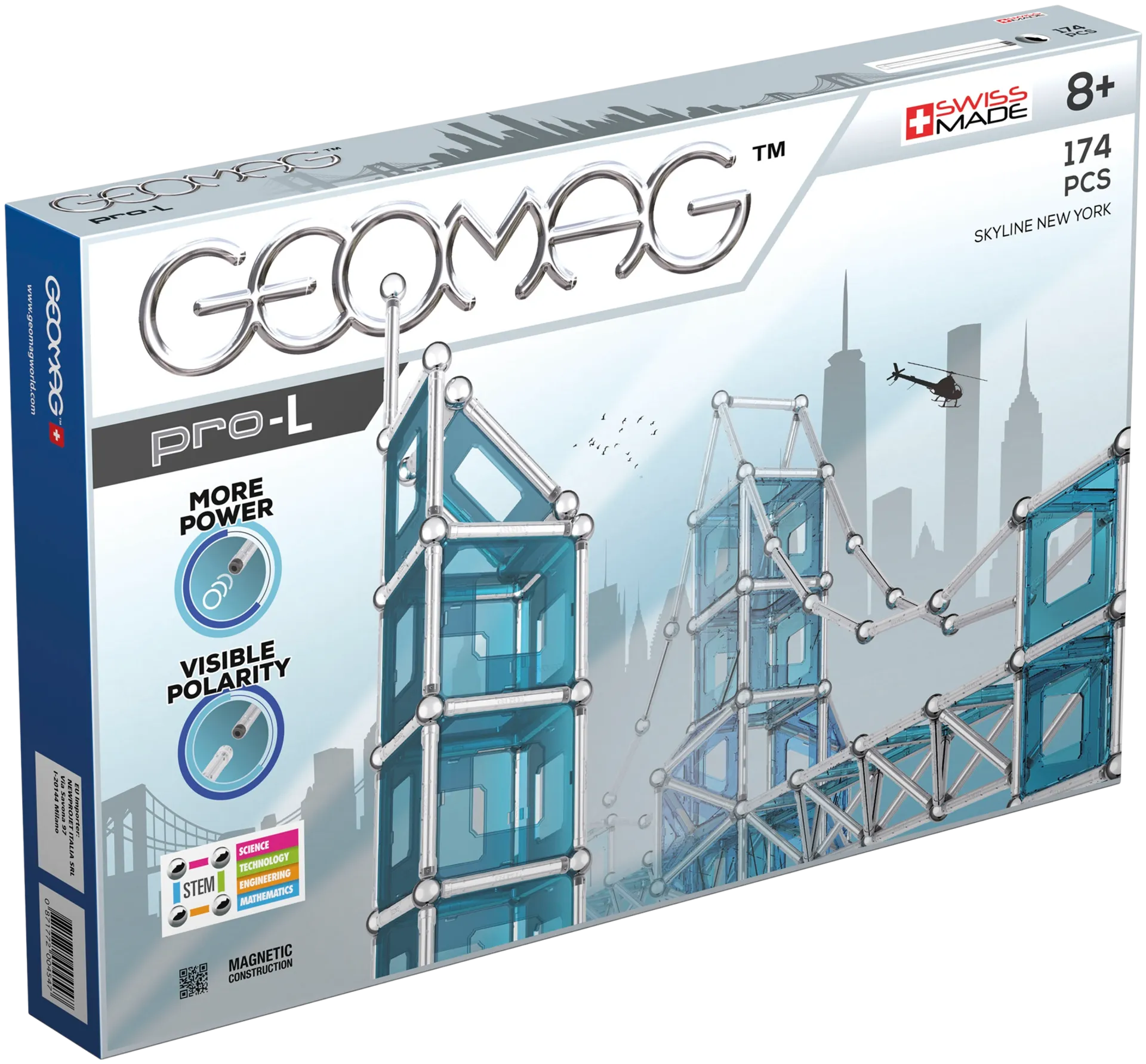 Geomag Pro-L New Yorkin maamerkit magneettinen rakennussarja 174 osaa - 1