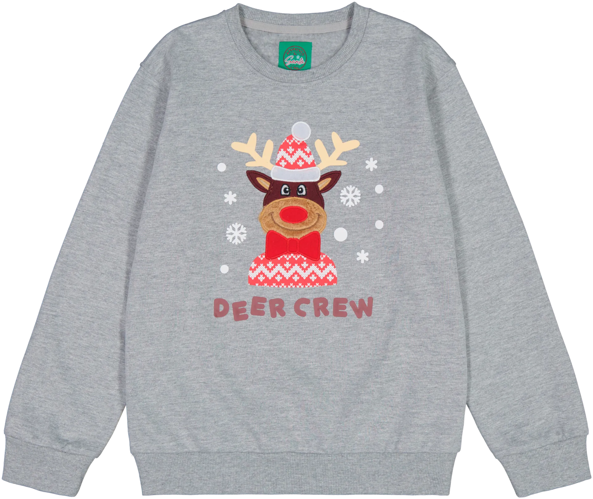 Approved by Santa lasten joulucollege Deer Crew - Grey - 1