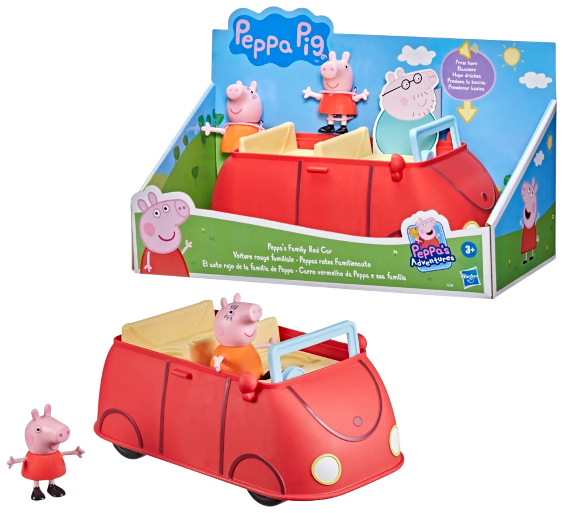 Peppa Pig Leikkisetti Punainen perheauto - 3