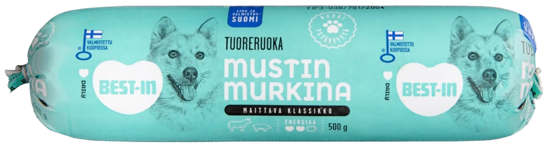 Best-In Mustin Murkina Koiran Tuoreruoka 500g