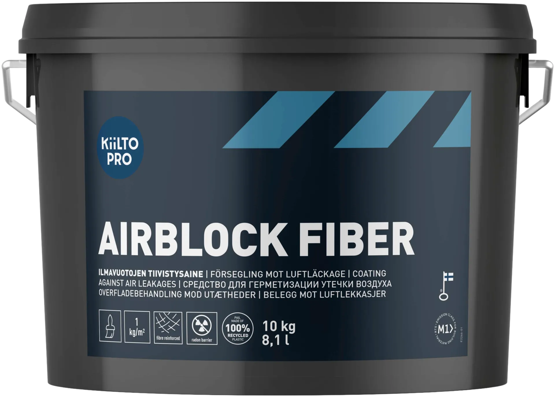 Kiilto Pro Airblock Fiber ilmavuotojen tiivistysaine 10 kg/8,1 l