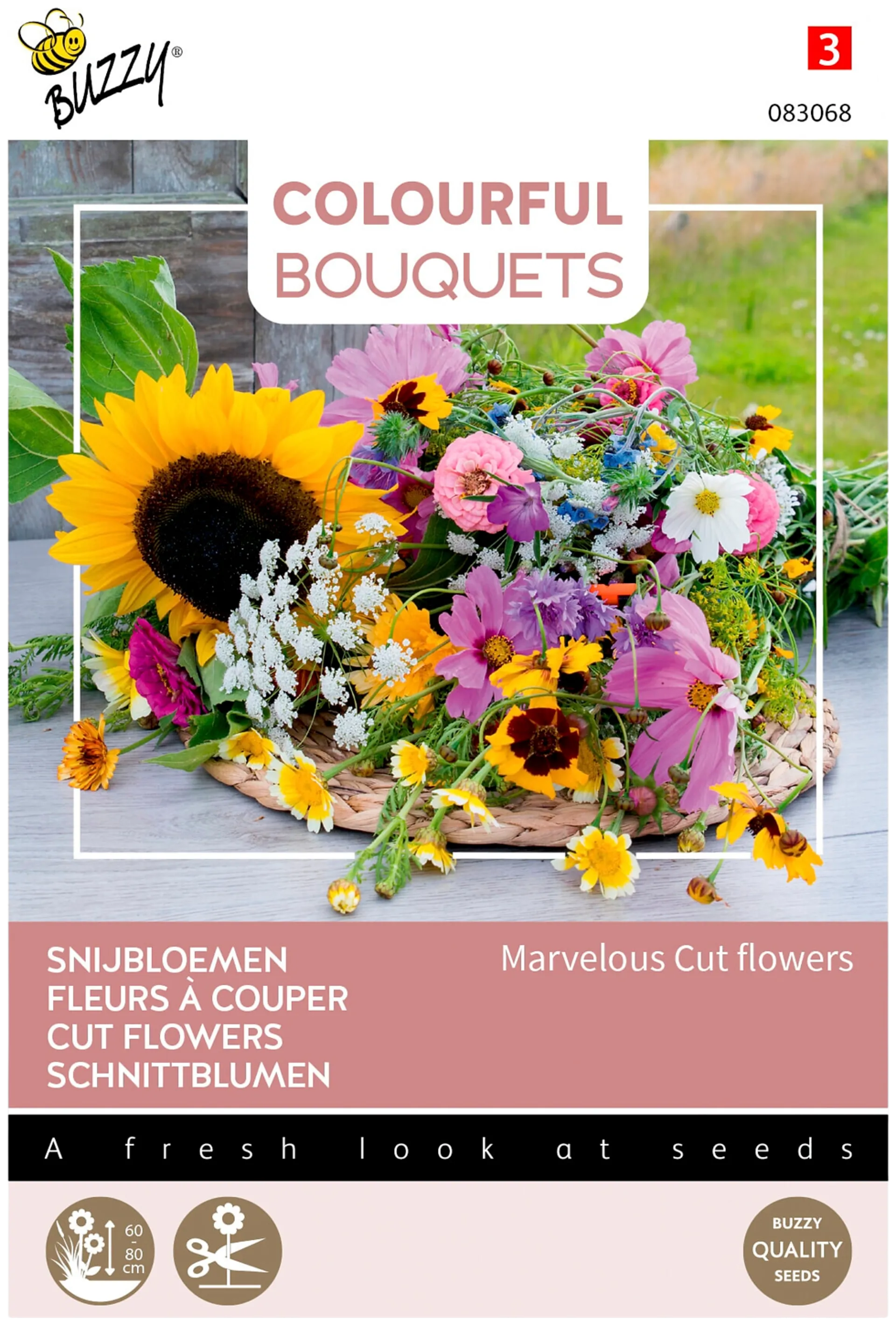 Buzzy® Colorful Bouquets Marvelous Cutflowers, sekoitus leikkokukkia